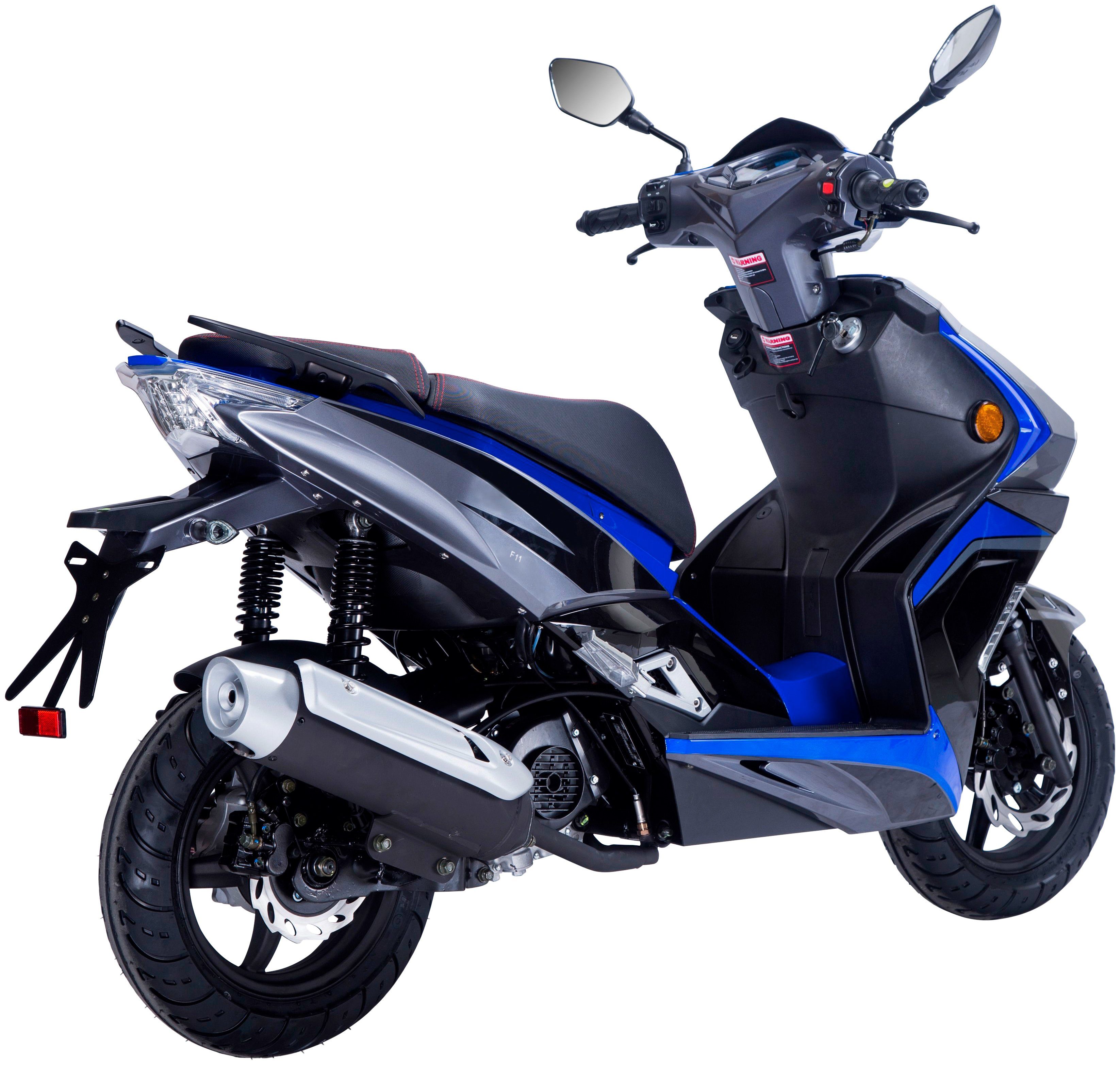 Striker, schwarz/blau 50 ccm, Euro GT 45 km/h, UNION 5 Motorroller