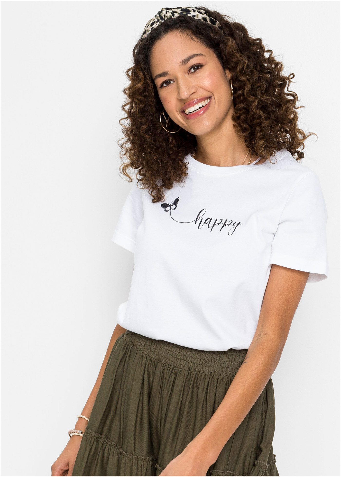 bonprix T-Shirt T-Shirt aus reiner Baumwolle