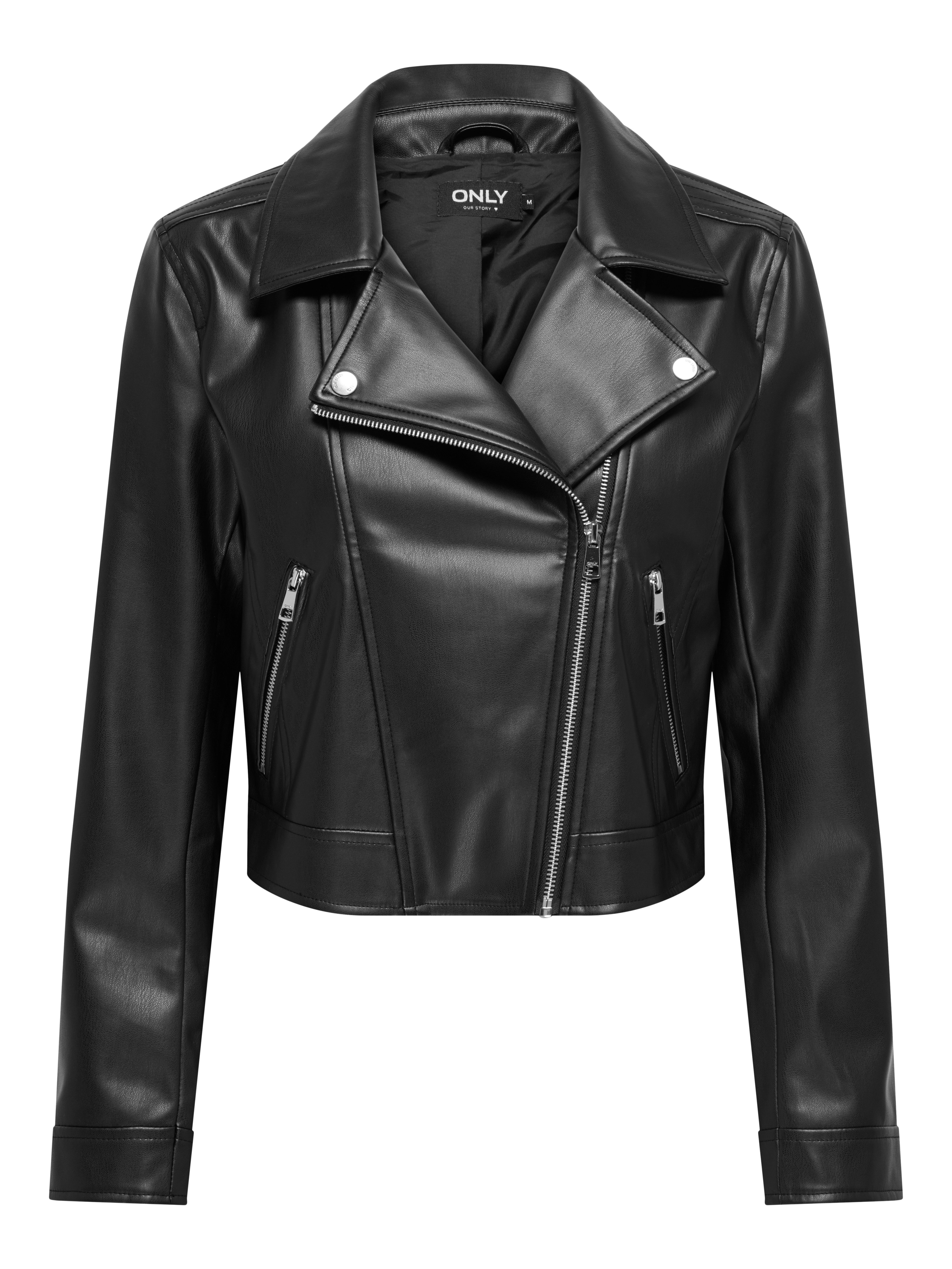 ONLY Lederimitatjacke ONLAVELYN FAUX LEATHER BIKER OTW ZL mit Biker-Style Details