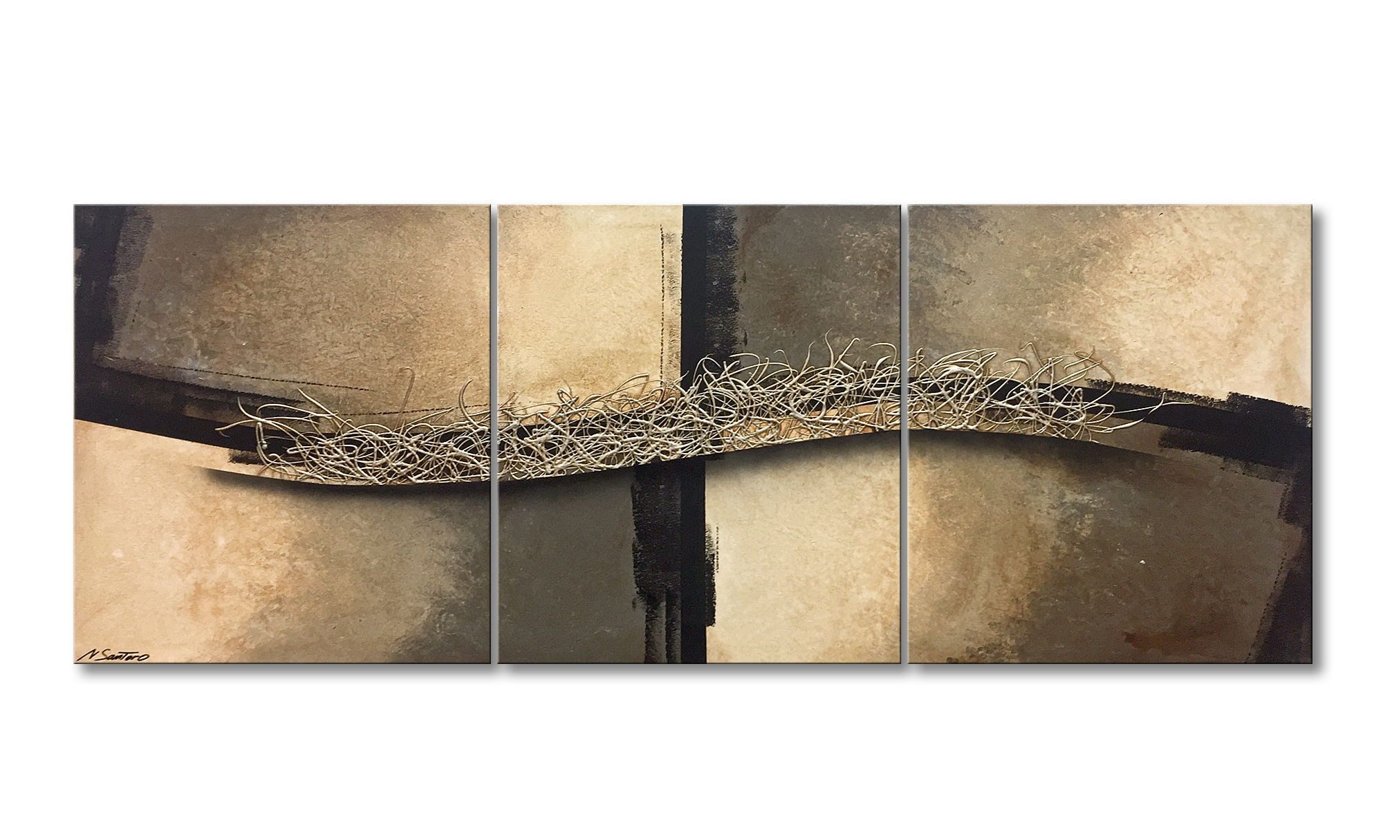 WandbilderXXL XXL-Wandbild Overcoming 210 x 80 cm, Abstraktes Gemälde, handgemaltes Unikat