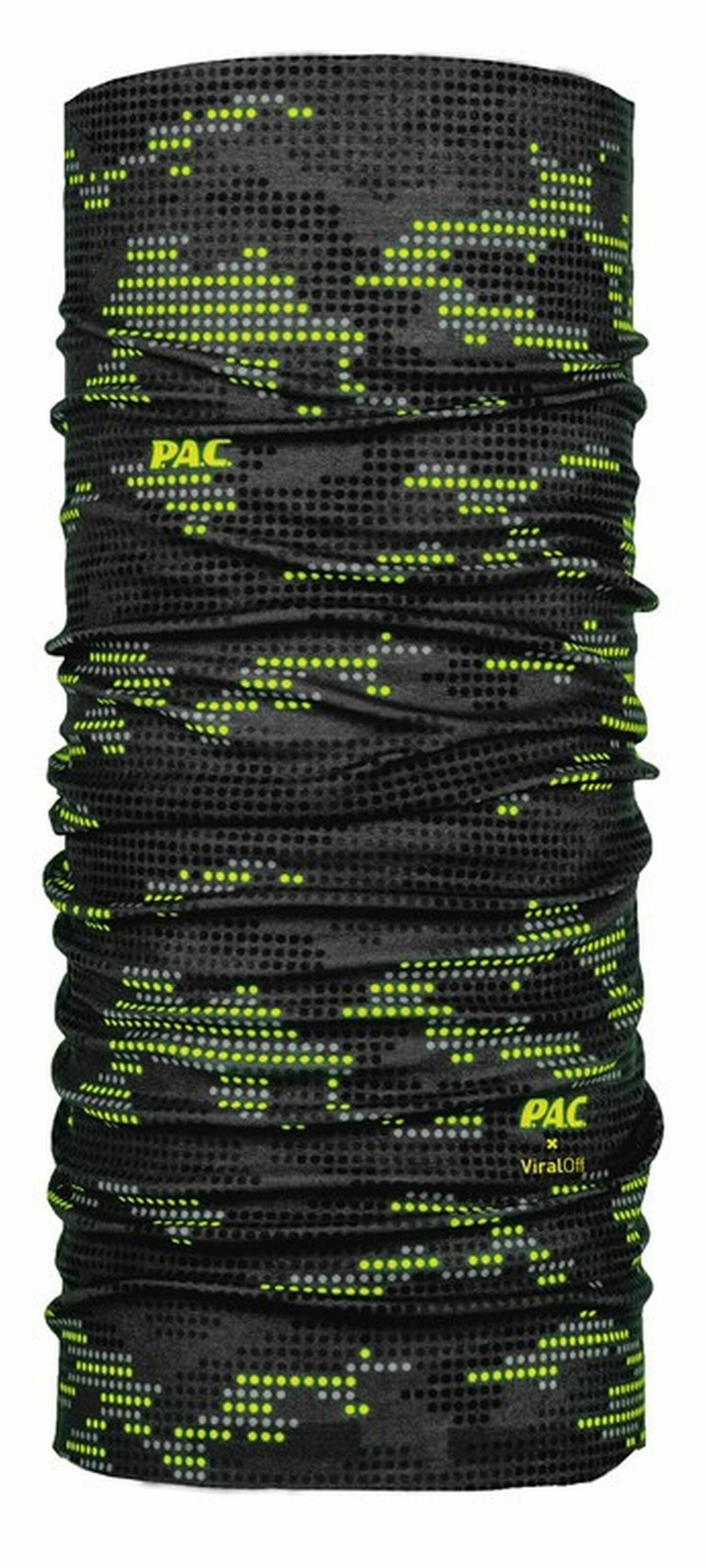 P.A.C. Multifunktionstuch schwarz/neon gelb