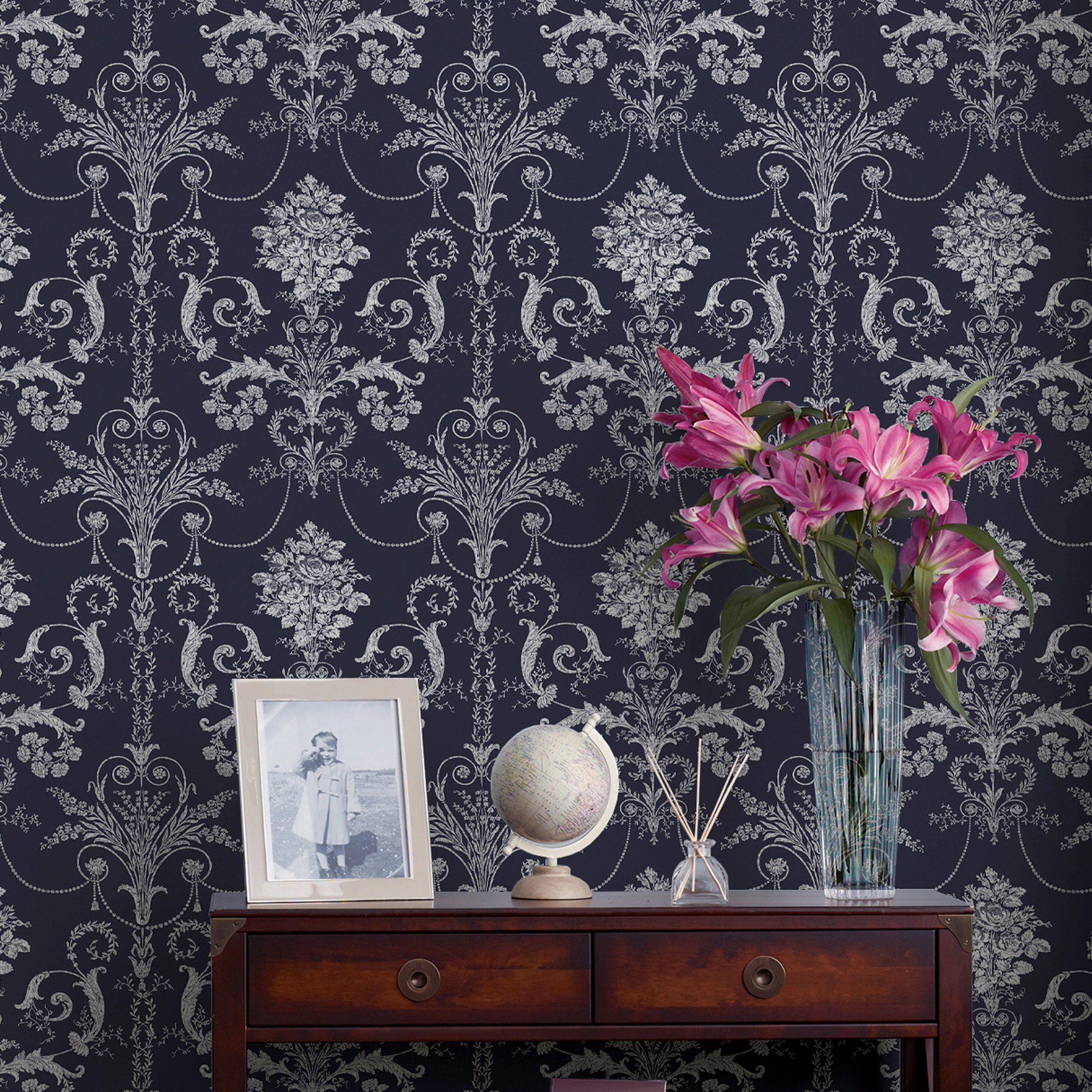LAURA ASHLEY Vliestapete Josette, gemustert, FSC® günstig online kaufen