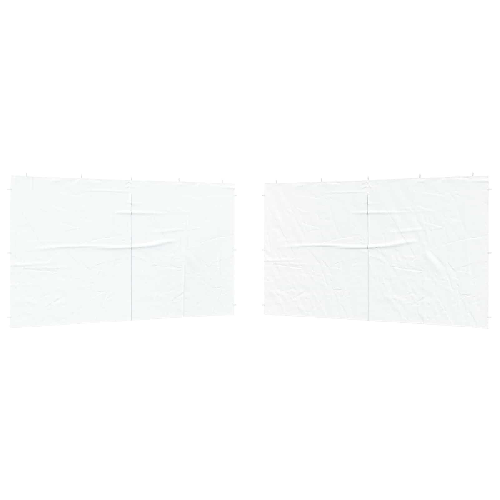 vidaXL Partyzelt Party Zelt Seitenteil 2 pcs Weiß 400 x 195 cm PE und Stahl