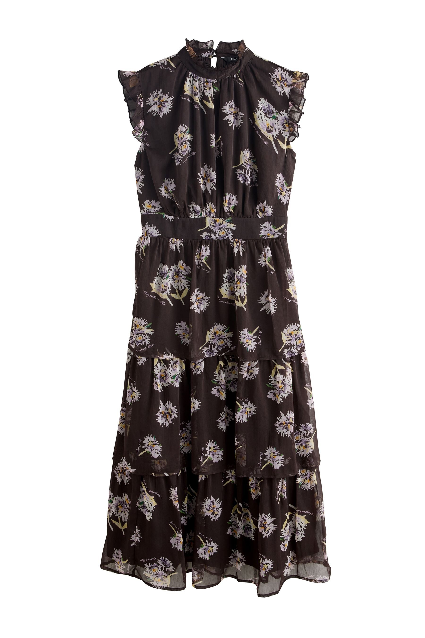 Next Maxikleid Hochgeschlossenes, gestufes Maxikleid mit Print (1-tlg) günstig online kaufen