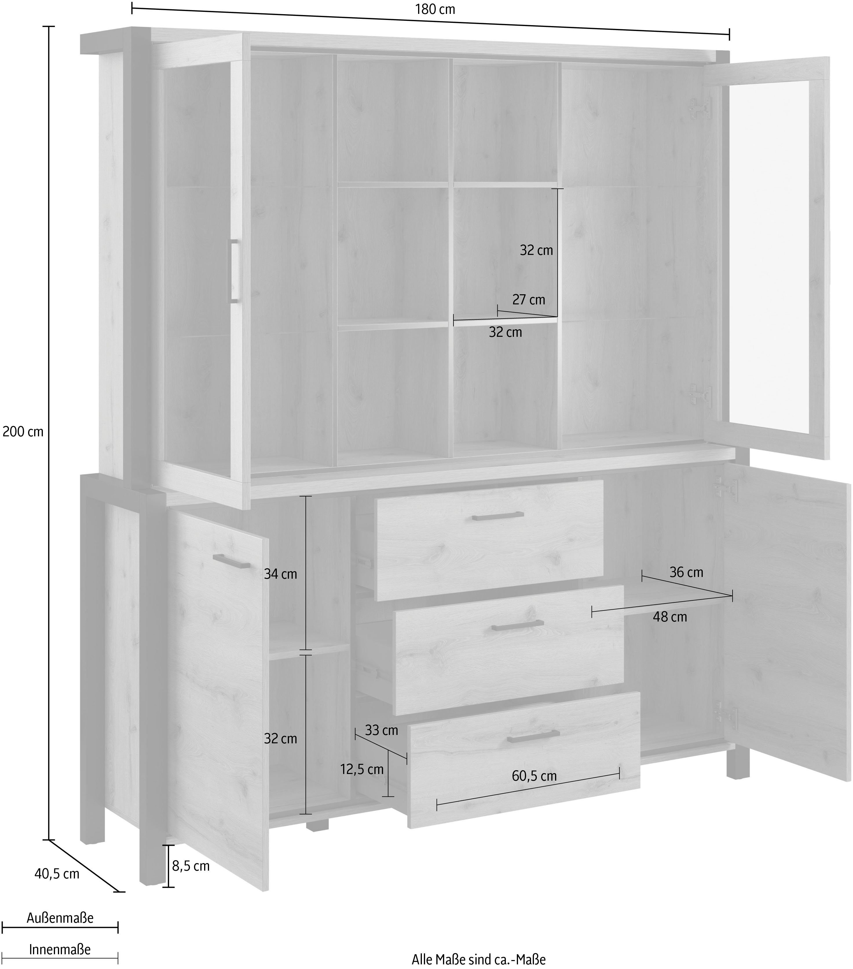 Home affaire Buffet Aktiv (B/T/H): 180/40,5/200 cm – Bild 5 von 5