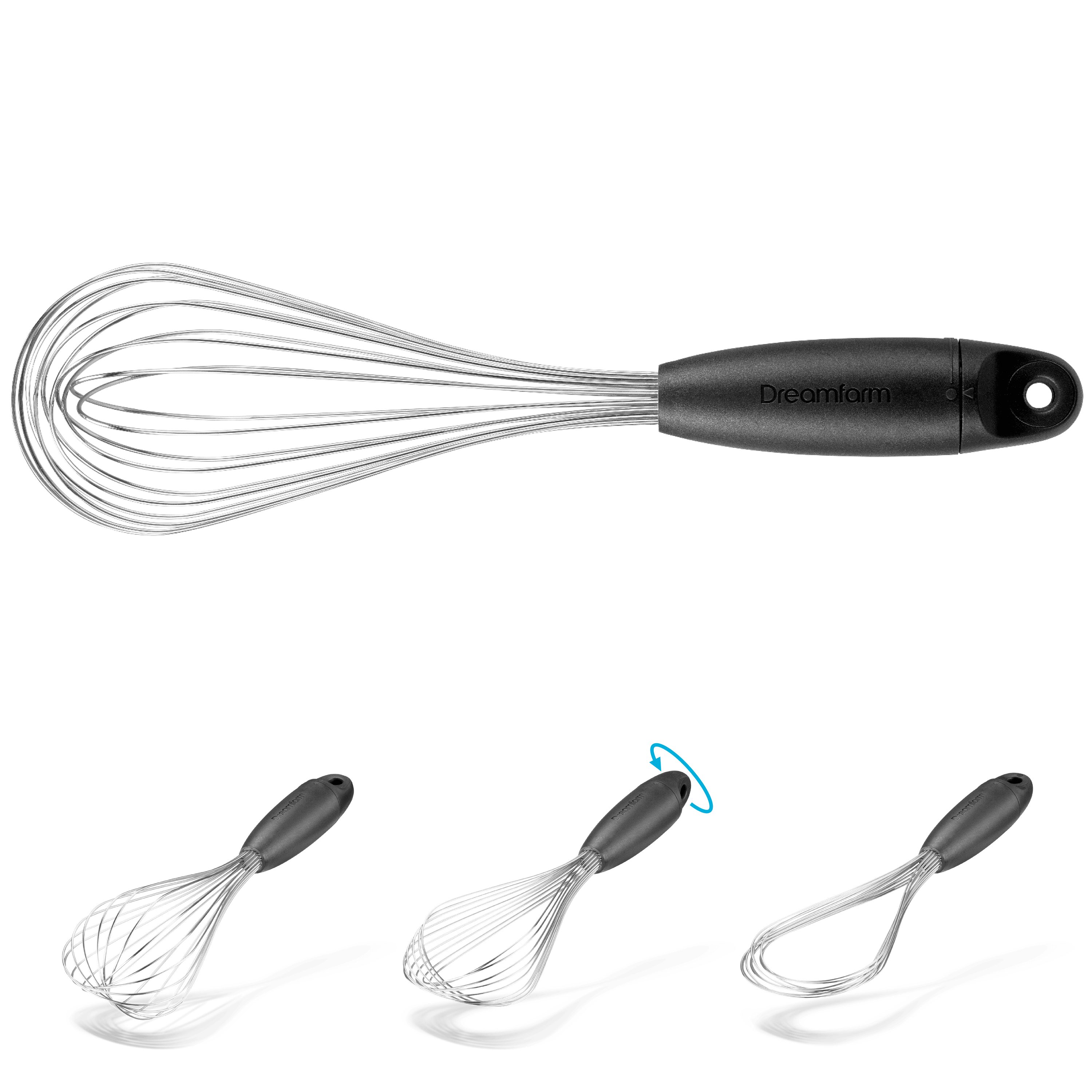 Schneebesen Flisk, Mit 3in1-Funktion zum Aufschlagen, für flache Flüssigkeiten und zum Ablöschen