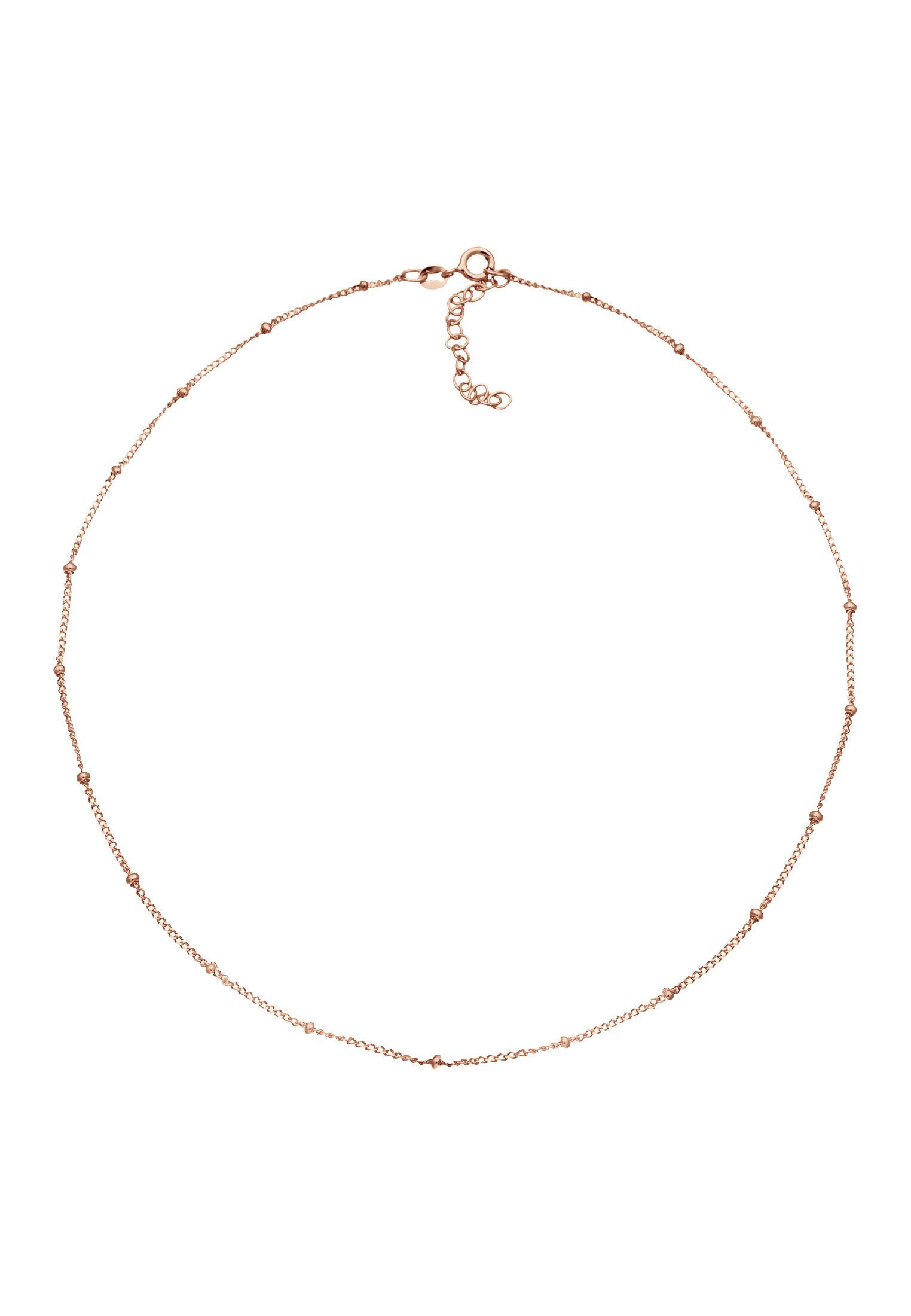 Basic ohne Elli Kugelkette 925 Rosegold Kette Trend Choker Silber Anhänger