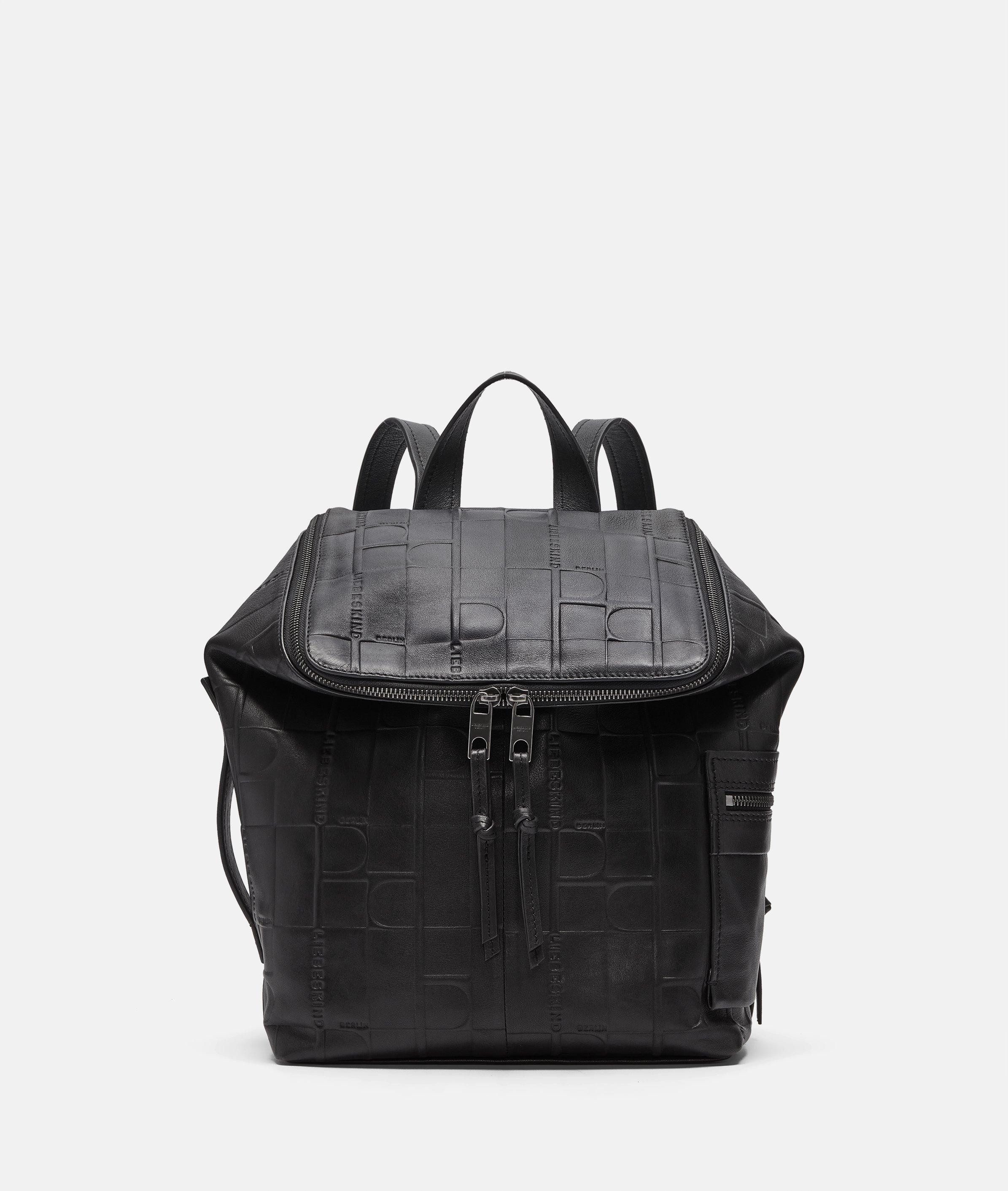 Liebeskind Berlin Rucksack Rucksack, Rucksack aus Schafsleder mit Monogrammprägung