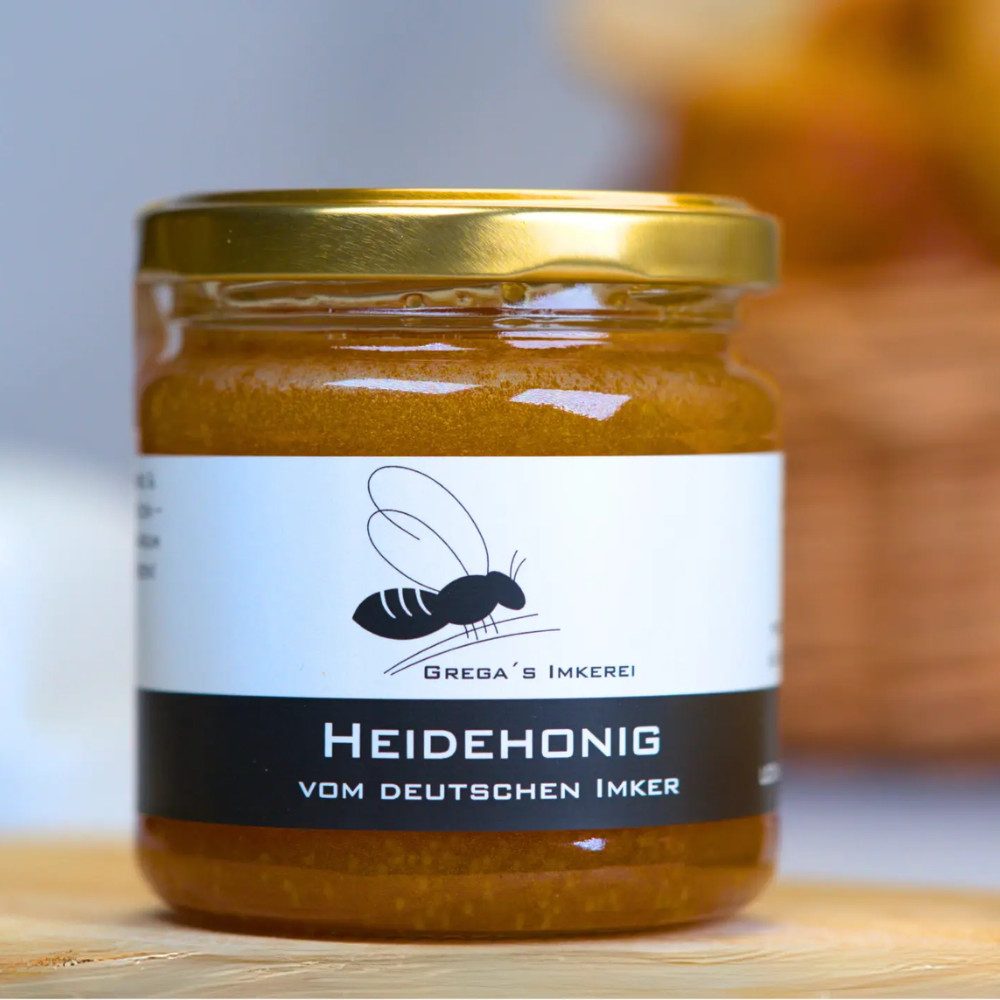 Grega´s Imkerei Honig Heidehonig aus Deutschland, 1 x 250 g, herb & malzig Heidehonig direkt vom Imker