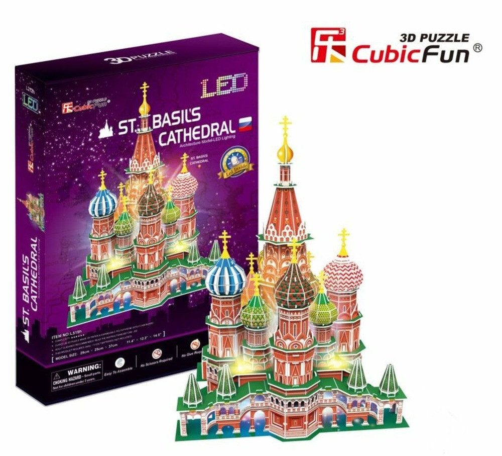 CubicFun 3D-Puzzle CUBICFUN Illuminiertes 3D-Puzzle, Puzzleteile