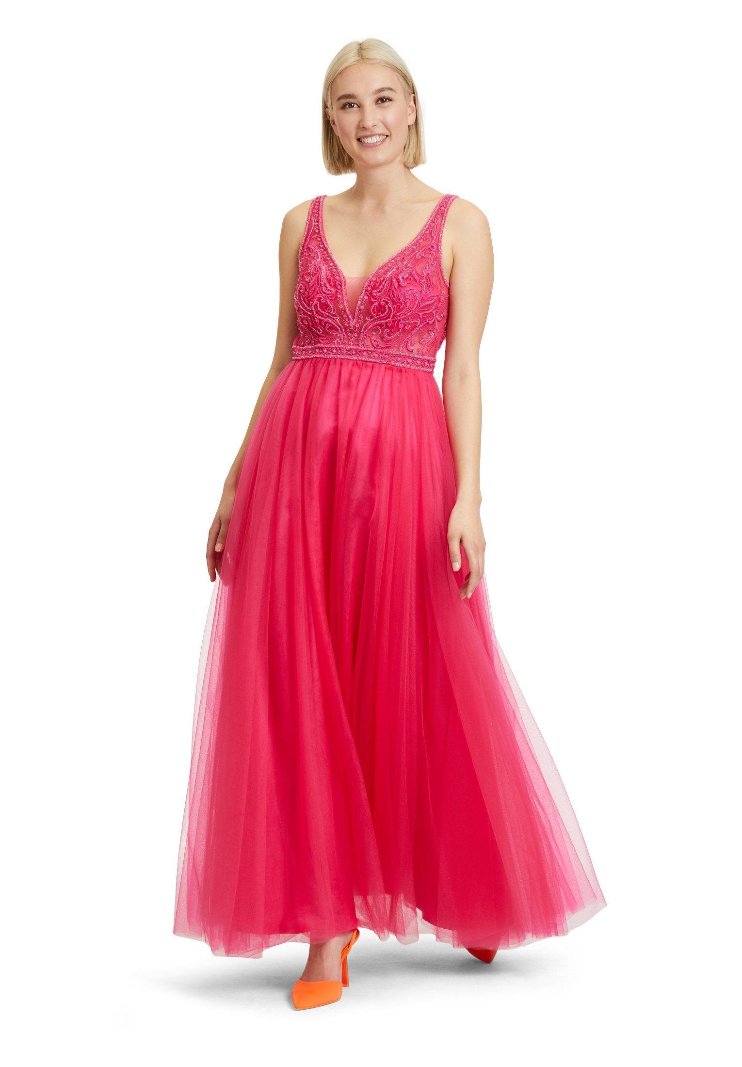 Vera Stickerei Maxikleid mit (1-tlg) Stickerei Rasberry Fizz Mont