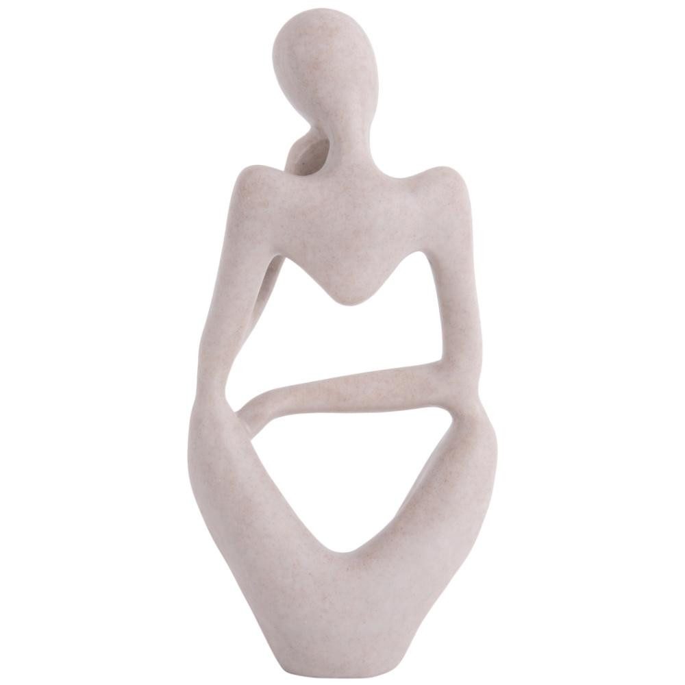 Present Time Dekoobjekt Statue Wondering Polyresin Light Grey (24x10x11,5cm)