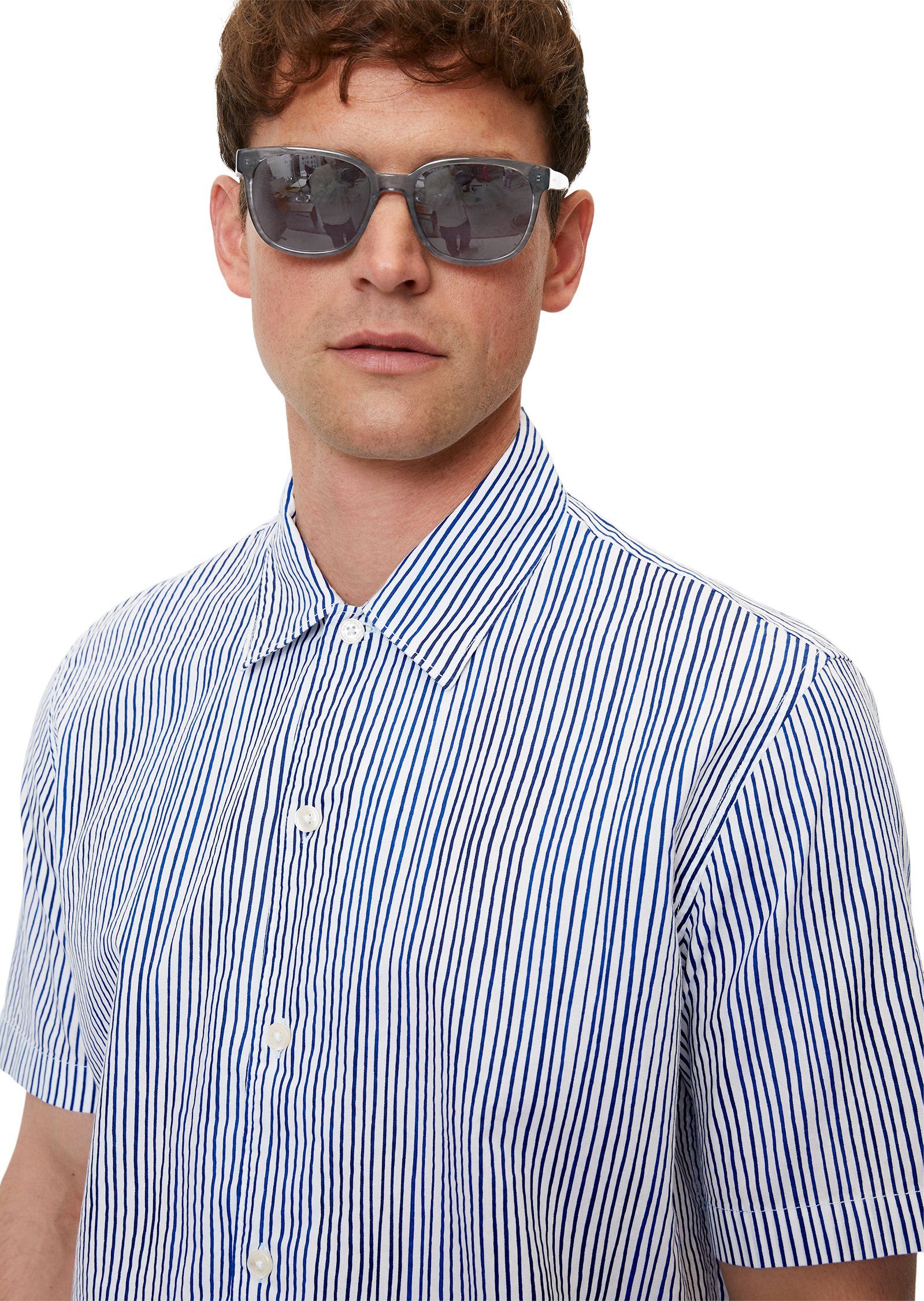Kurzarmhemd hochwertiger O'Polo Marc in Popeline-Qualität