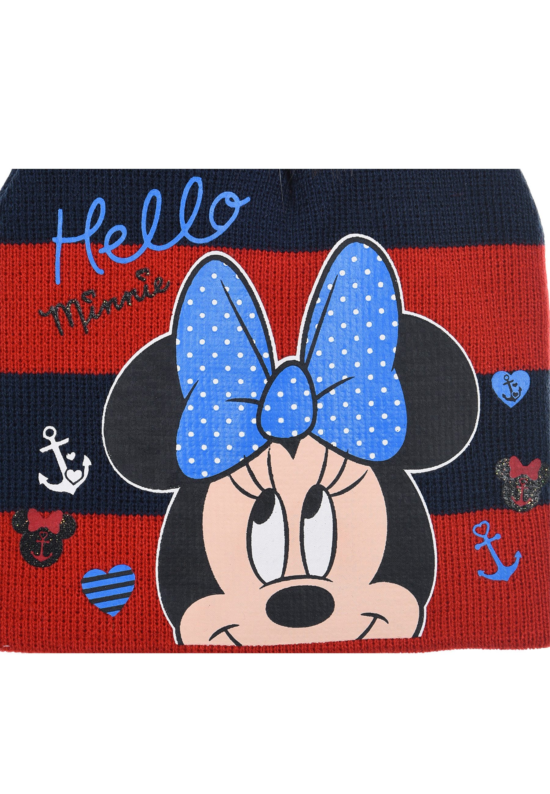 Disney Minnie Mouse Bommelmütze Baby Mädchen Winter-Mütze