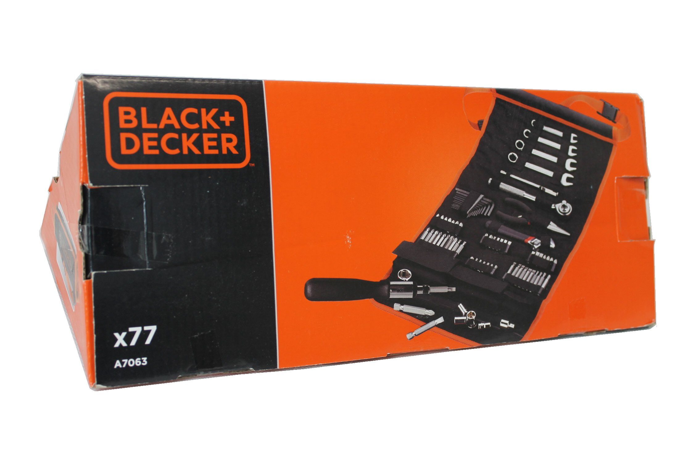 Black + Decker Werkzeugset Mechaniker-Set mit Rolltasche, 77-teilig, Werkzeug-Set, (77-St)