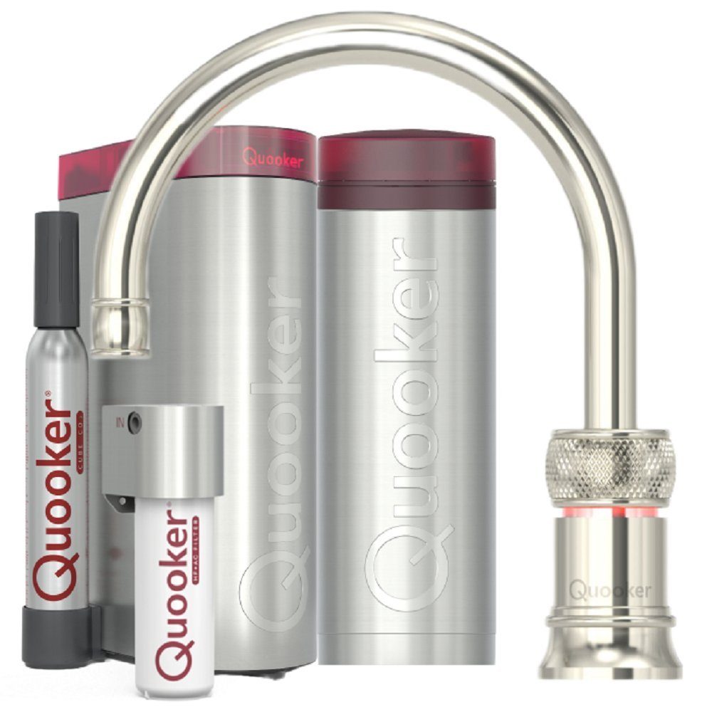 & Nickel tap QUOOKER 7 Küchenarmatur Classic Reservoir JAHRE CUBE *inkl. GARANTIE* Set Round mit PRO3 Nordic single