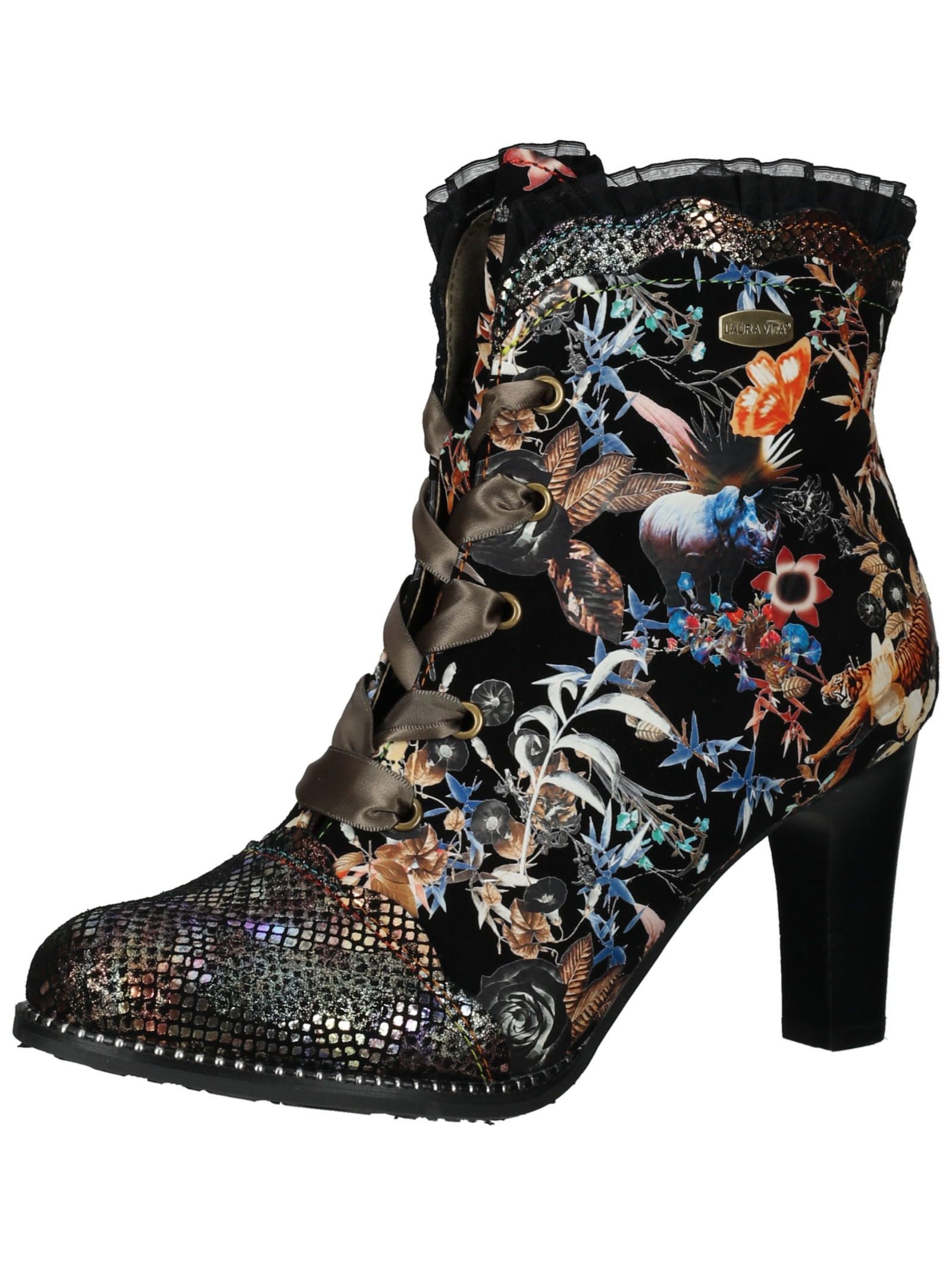 Stiefelette Leder Schnürstiefelette