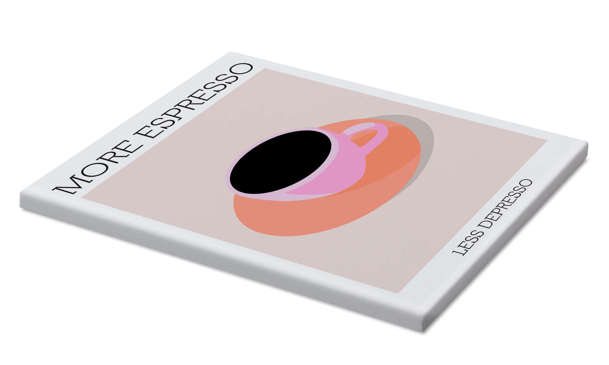 Posterlounge Wandbild More Espresso Less Depresso, günstig online kaufen