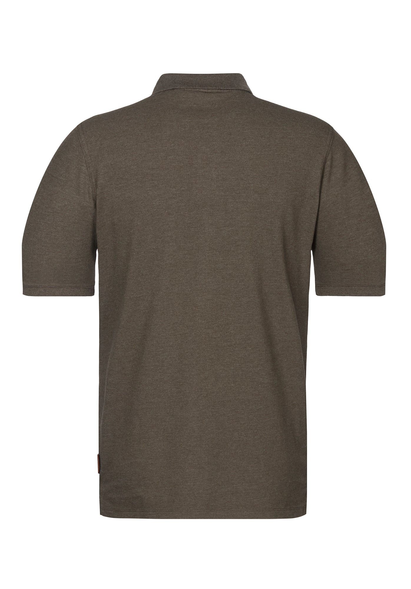 naketano T-Shirt Baumwolle Polokragen Kurzarm Piqué Knopfleiste casual klassisch Herren (1-tlg) weich, bequem, vegan, meliert, gepflegt, Alltag, atmungsaktiv