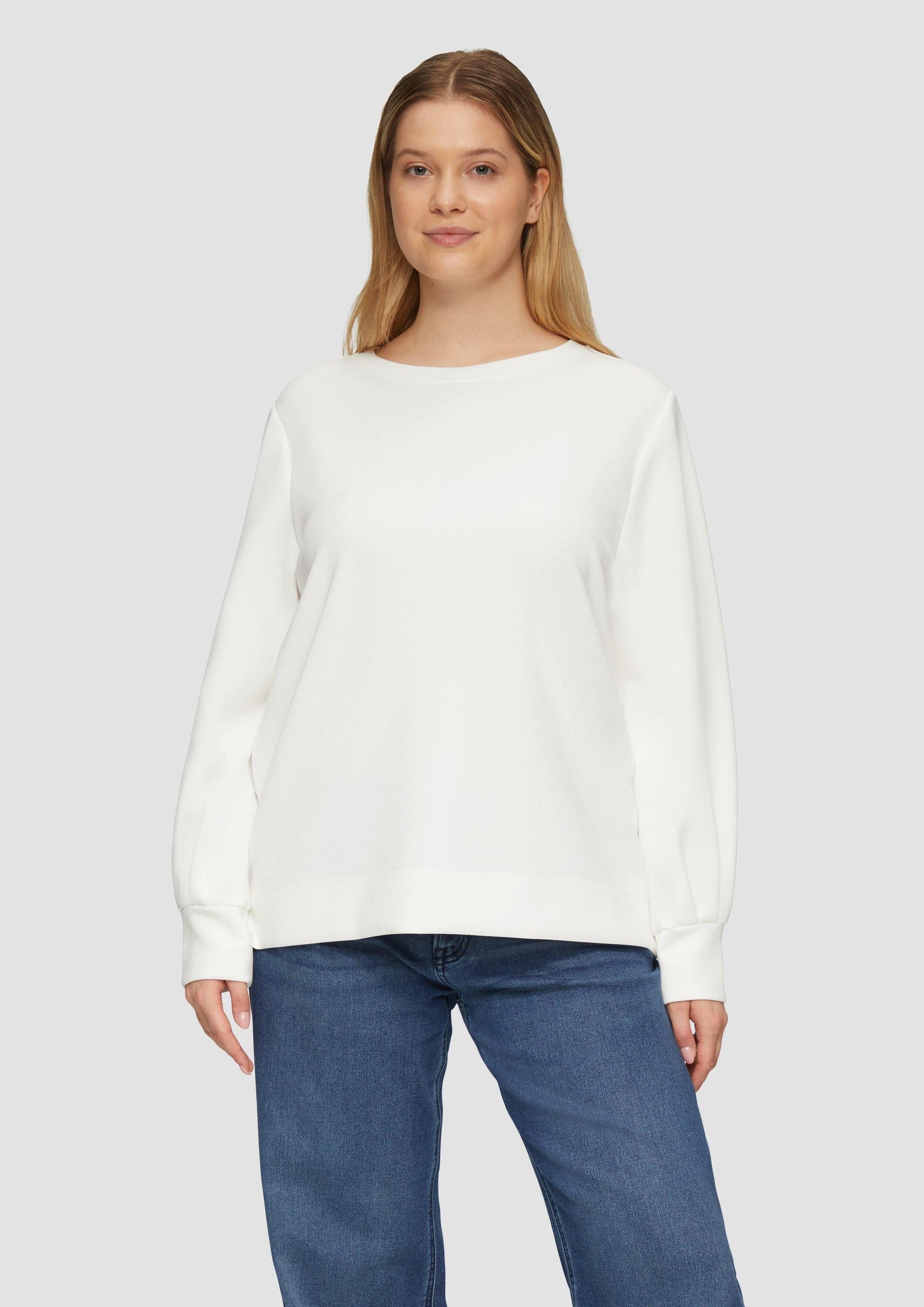 s.Oliver Sweatshirt Sweatshirt Scuba-Sweatshirt mit weiten günstig online kaufen