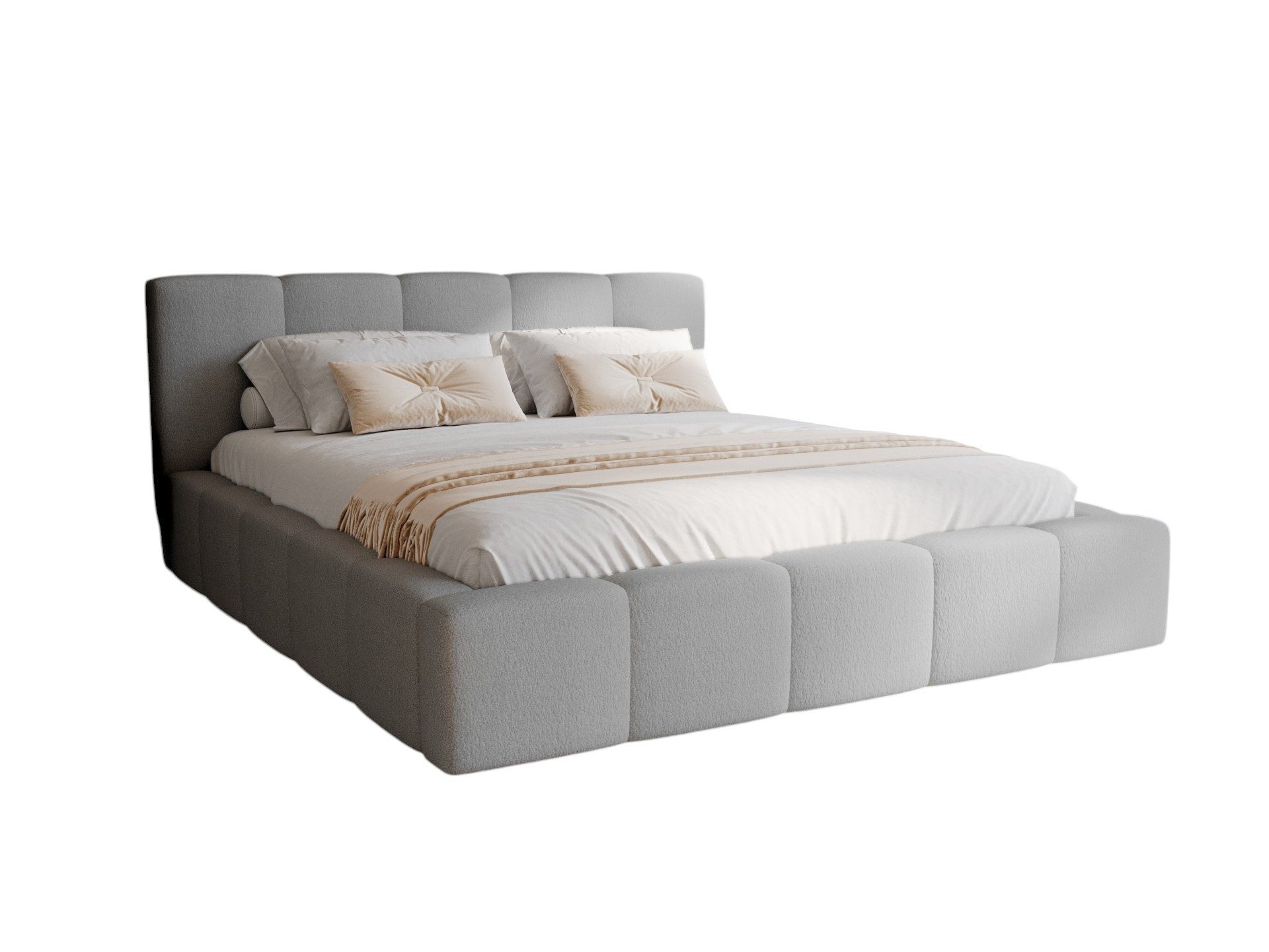 Compleo Polsterbett Wolkenbett modern und elegant, Designerbett LARAS (TOPSELLER Stauraumbett MADE IN EU), mit Bettkasten und Lattenrost