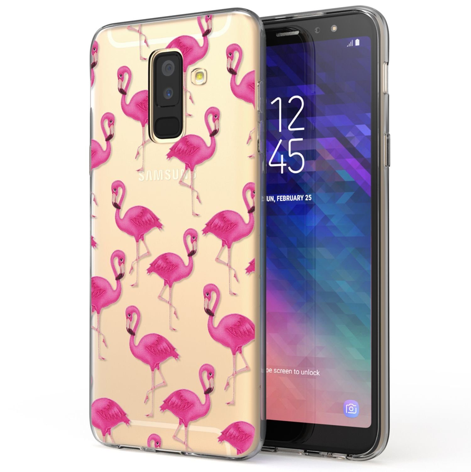 Nalia Smartphone-Hülle Samsung Galaxy A6 Plus, Motiv Silikon Hülle / Print Cover / Muster Schutzhülle / Design Case