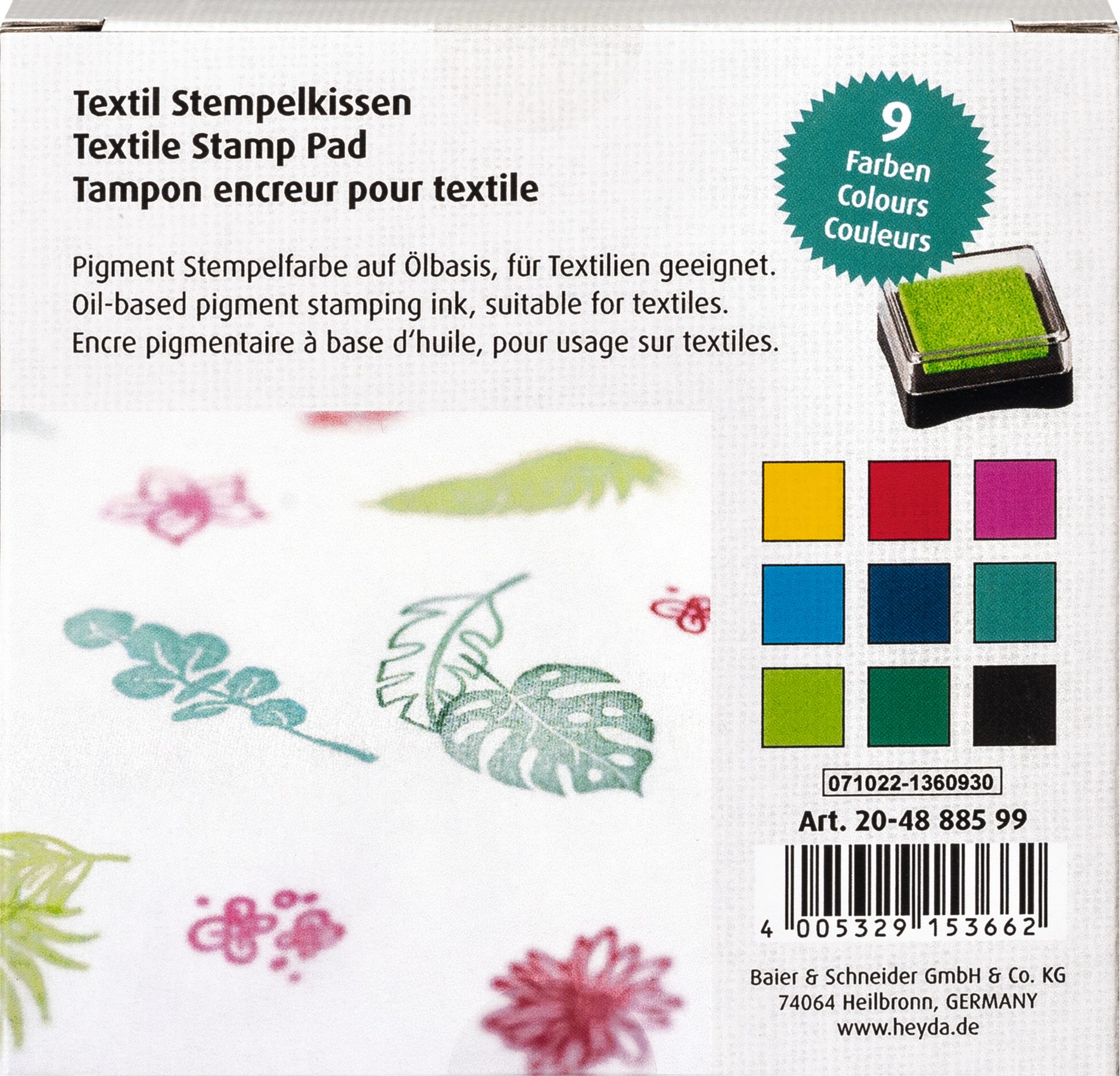 Heyda Heyda 204888599 StempelkissenTex sort Stempelkissen