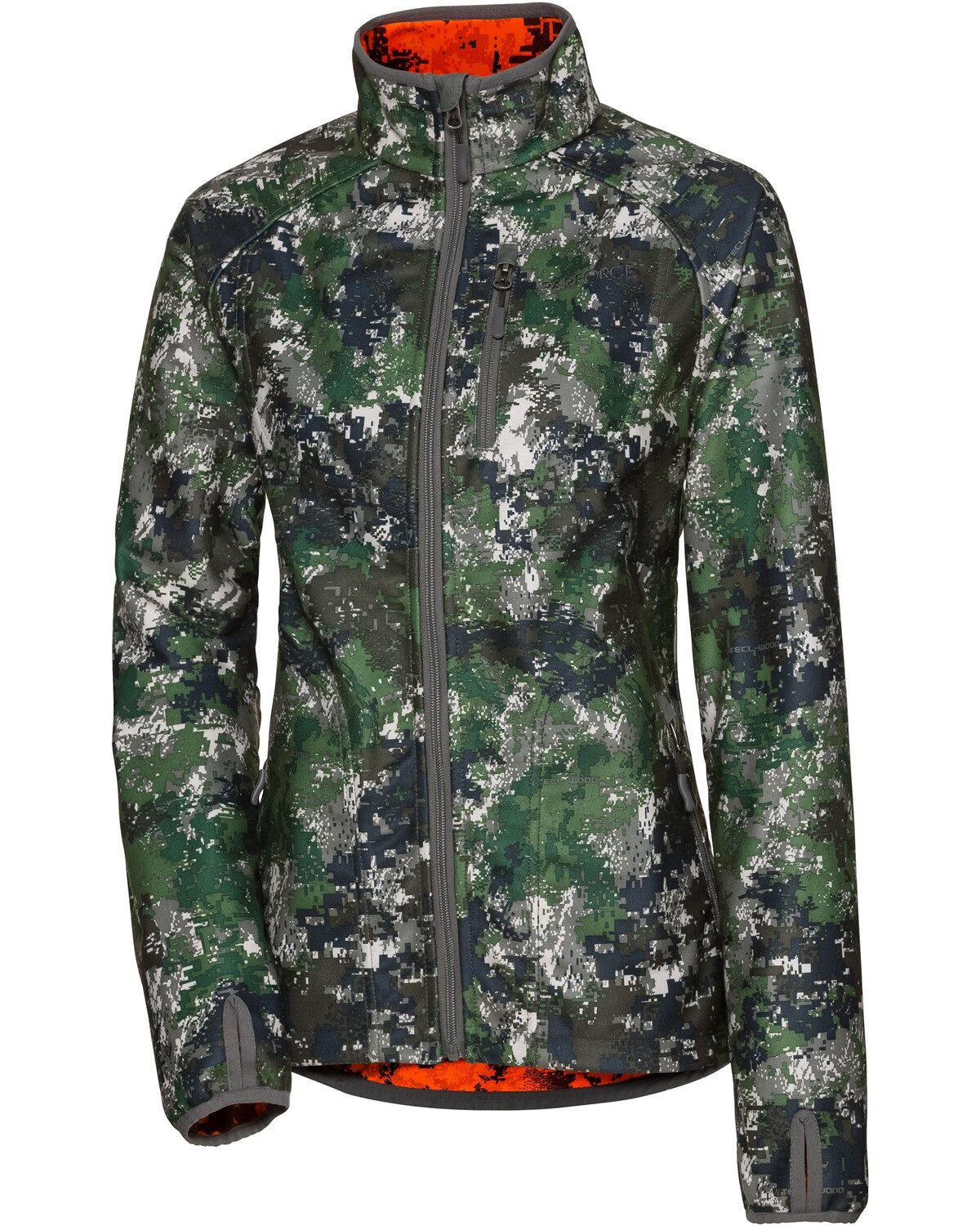 Funktionsjacke Damen Wendefleecejacke Tecl-Wood® Signalfarbe