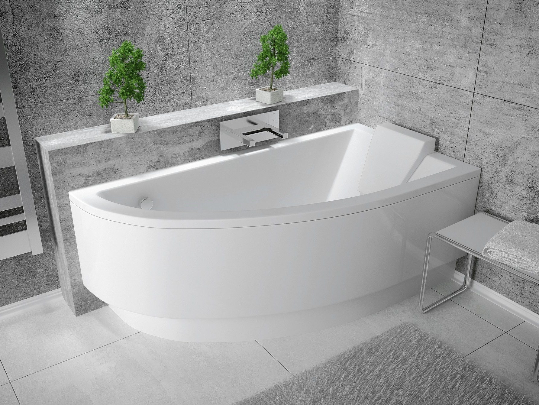 KOLMAN Badewanne Eckbadewanne Praktika 140x70, (Links/Rechts), günstig online kaufen