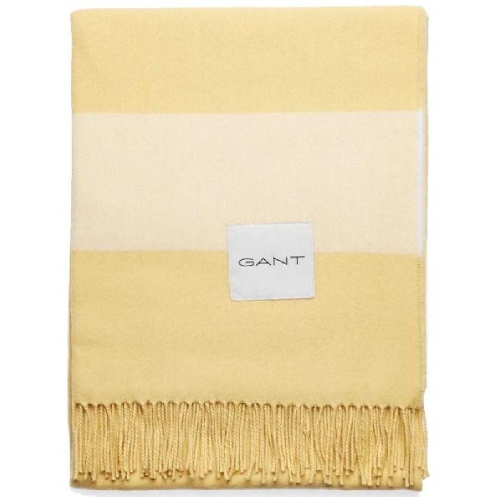Wohndecke Gant Home Wolldecke Wool Bled Thorw Lemon (130x180cm), Gant