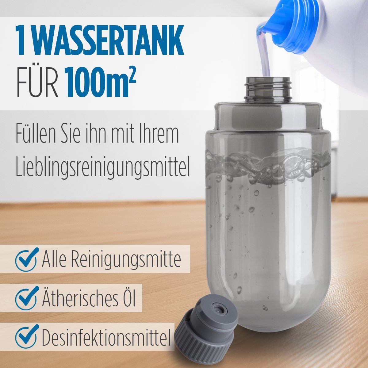 Vitapur Sprühwischer Wischmopp mit Sprühfunktion, 2 waschbare Mikrofaser-Pads (1-tlg)