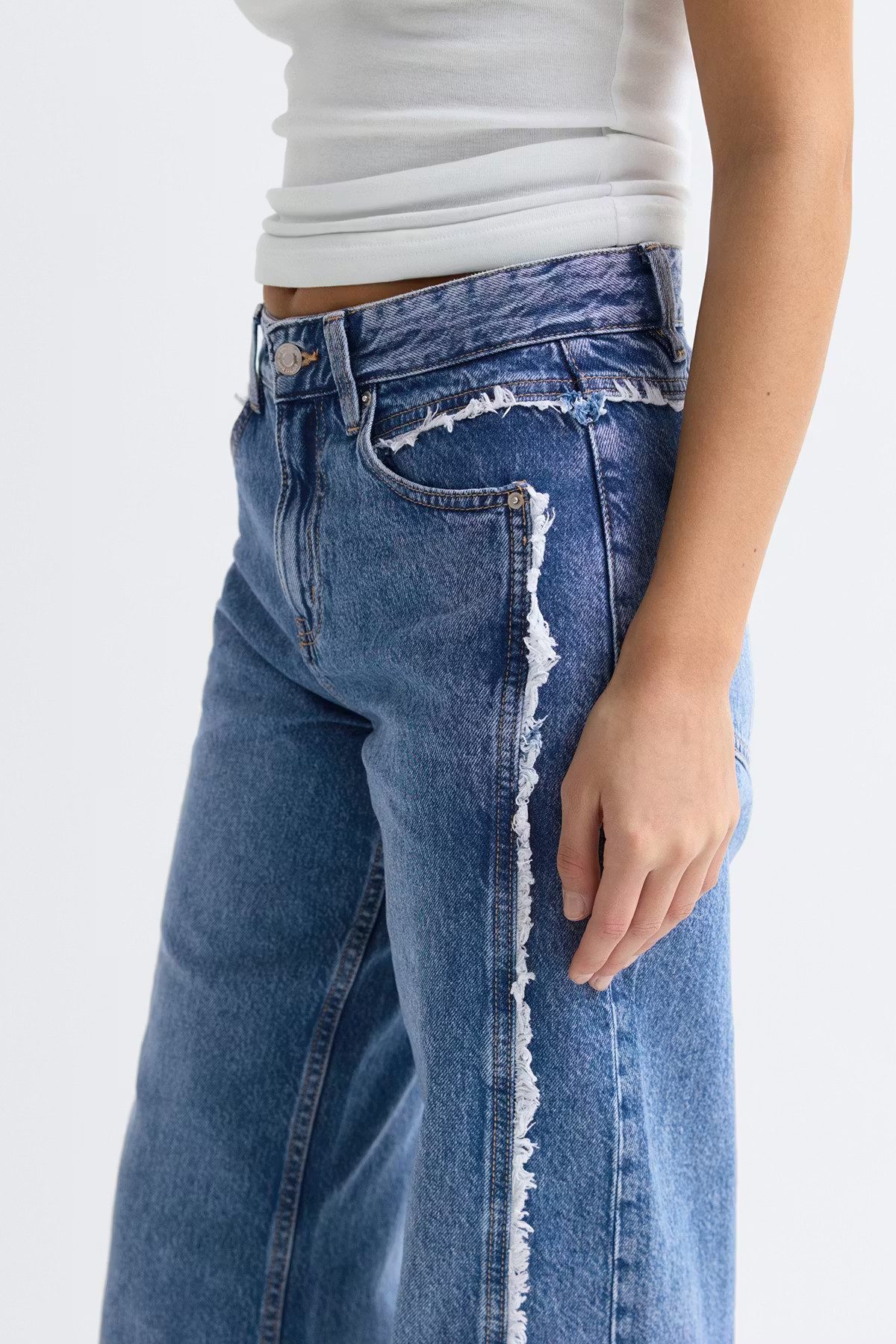 Gina Tricot Weite Jeans Fringe seam jeans - Wide Leg Jeans mit Fransennähten