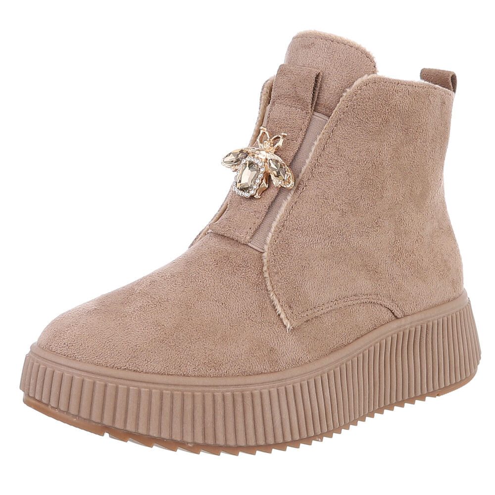 Ital-Design Elegante Damen Plateau-Stiefeletten mit Dekorativem günstig online kaufen