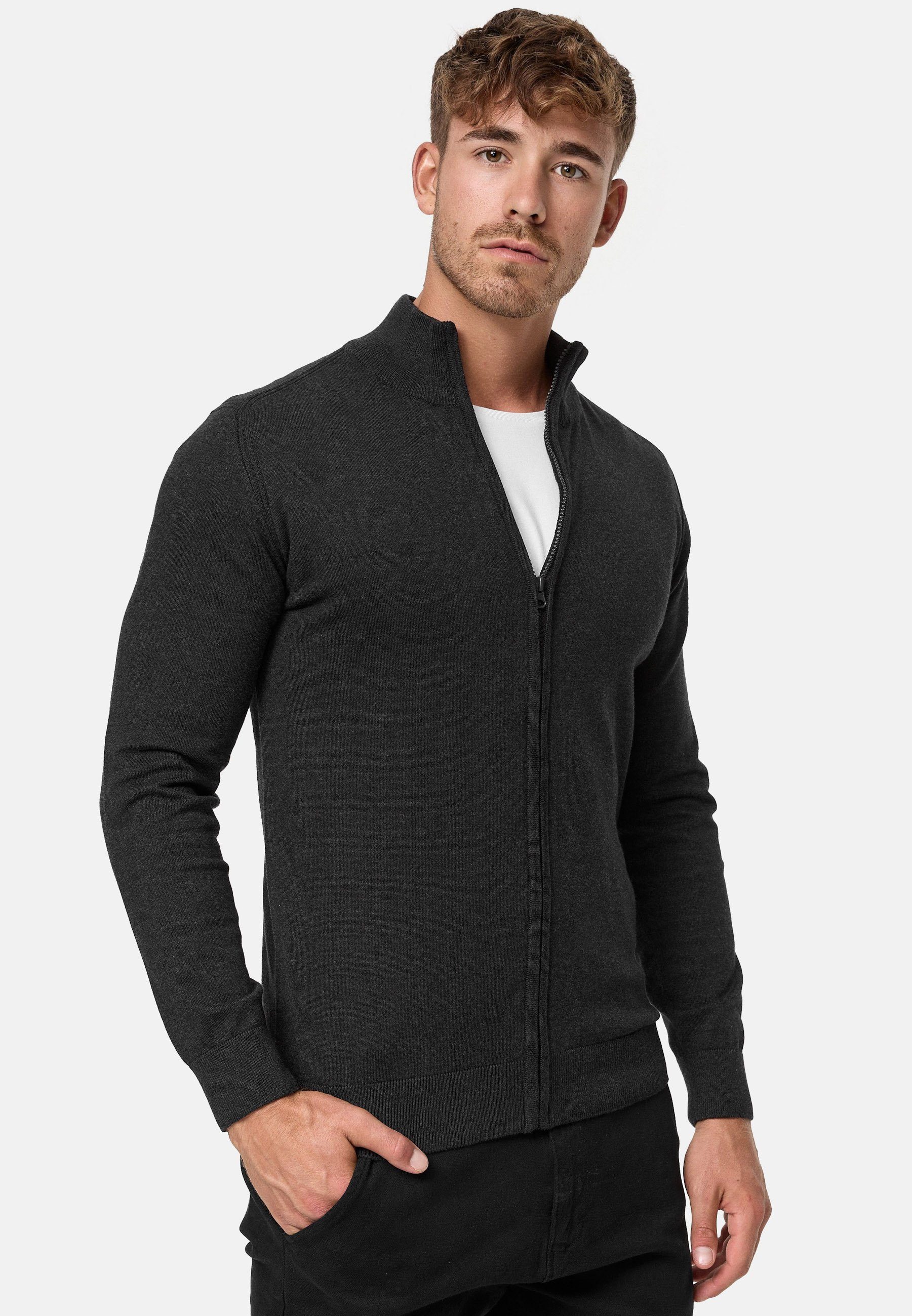 Indicode Strickjacke Herren Lau Herrenstrickjacke
