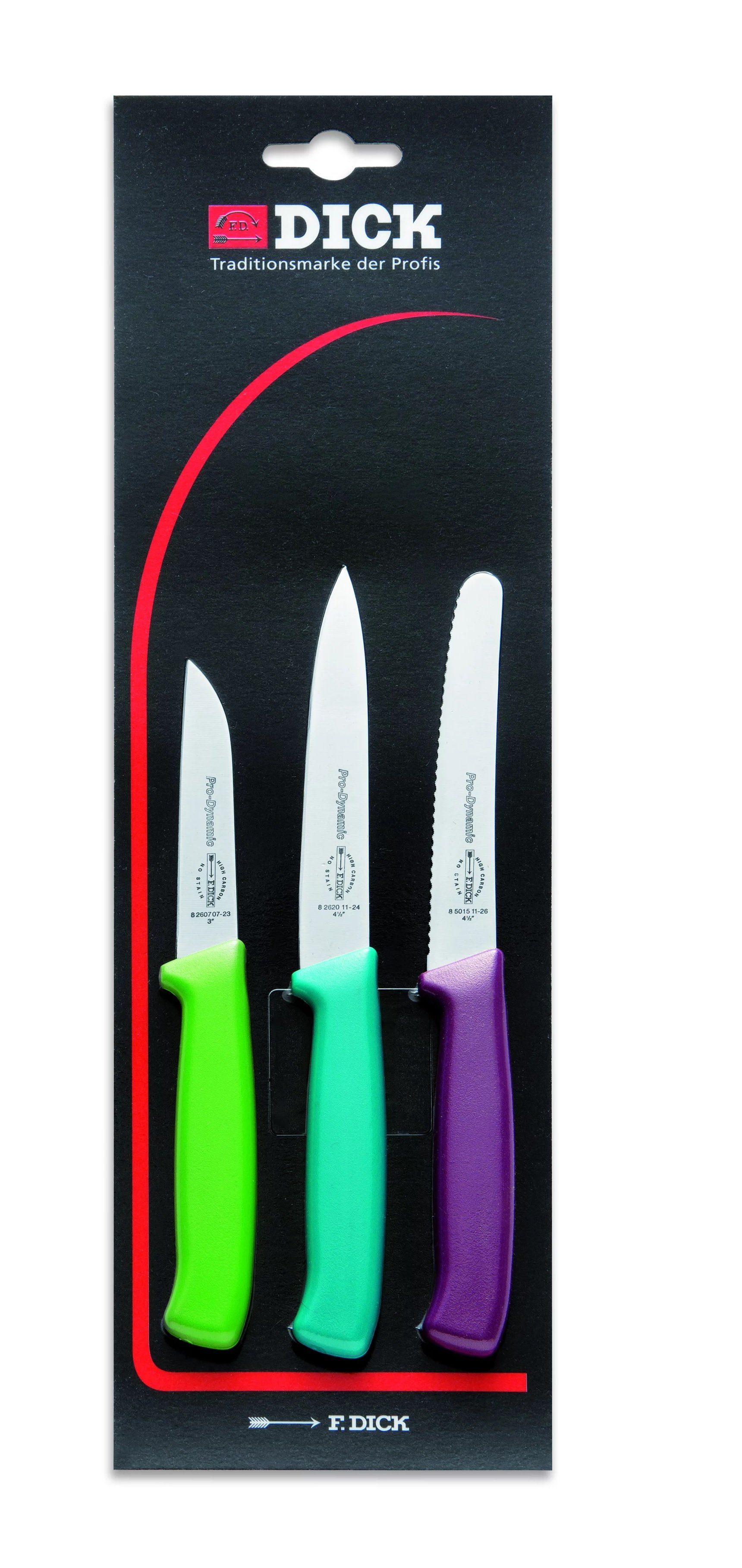 F. DICK Messer-Set Dick ProDynamic Küchenmesser Set 3-teilig 8570009