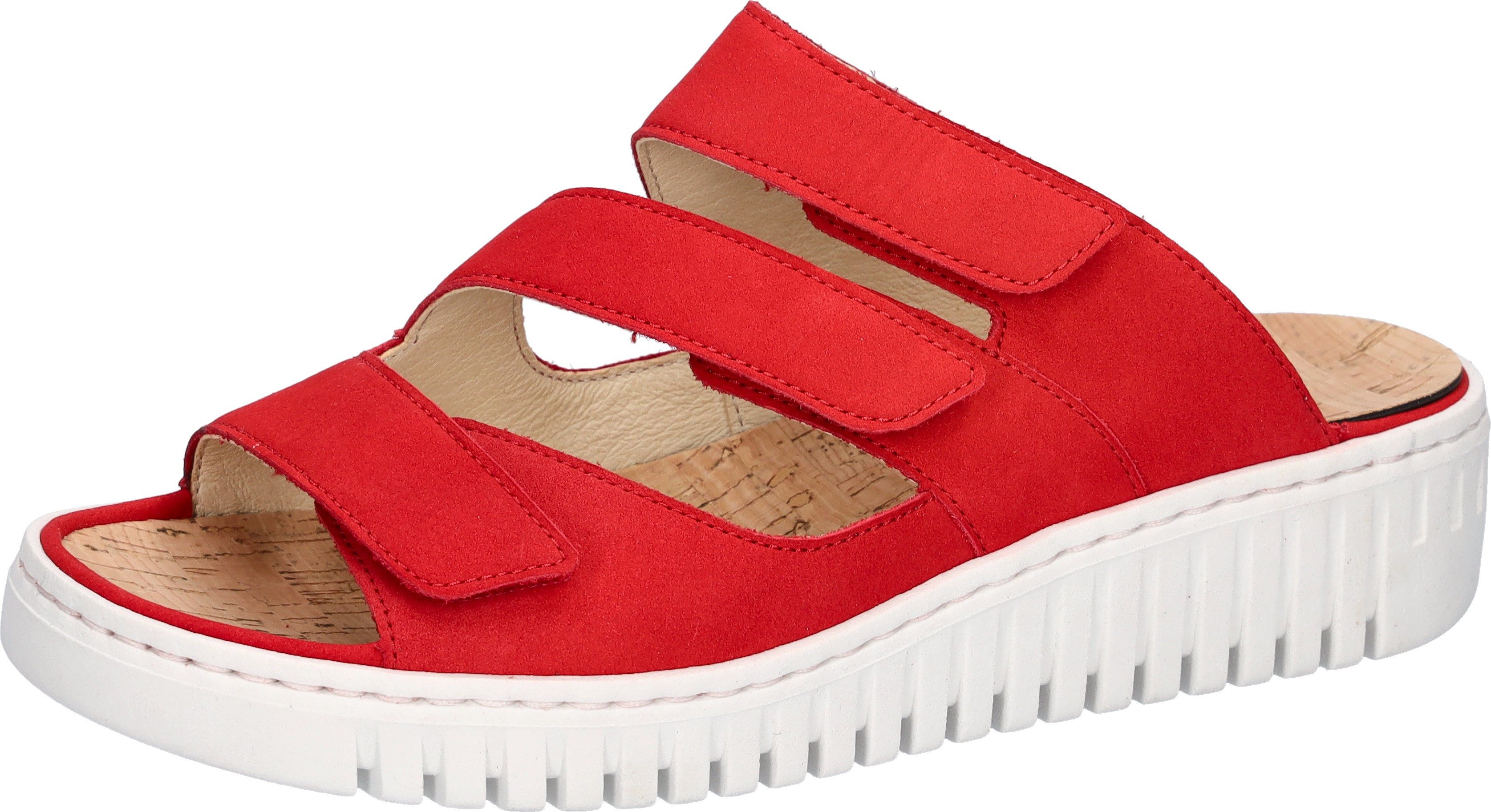 Waldläufer H-WILLOW Pantolette Sommerschuh, Hausschuh, Keilabsatz, mit Korkfußbett, H-Weite