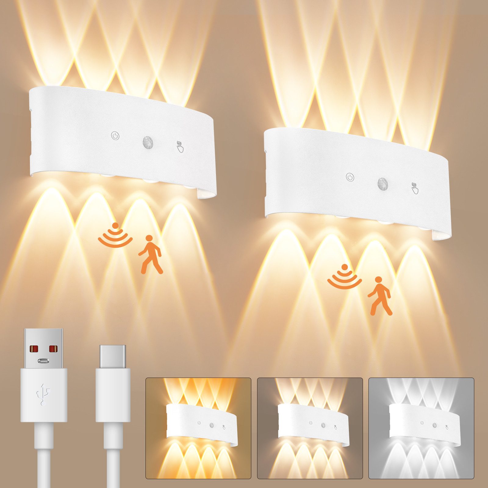 BlingBin Wandleuchte Magnetisch LED Wandlampe mit günstig online kaufen
