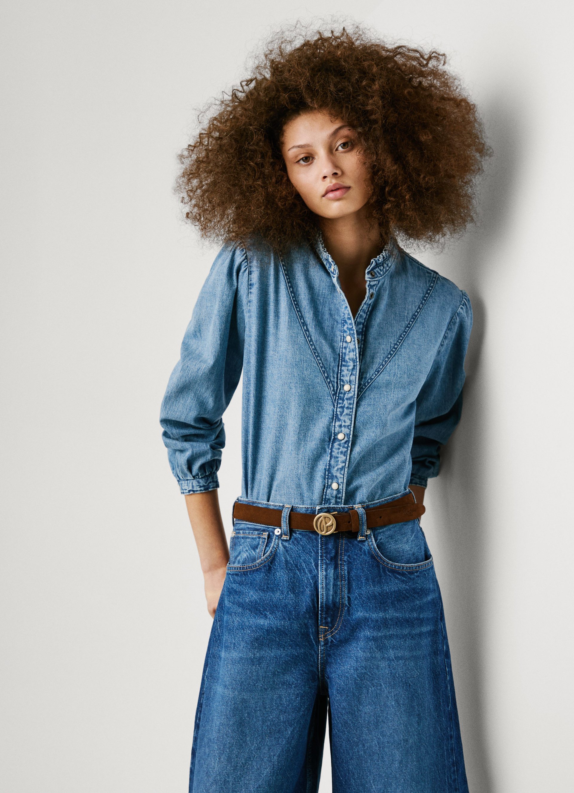 Pepe Jeans Jeansbluse REGULAR DENIM BLOUSE mit Druckknöpfen günstig online kaufen