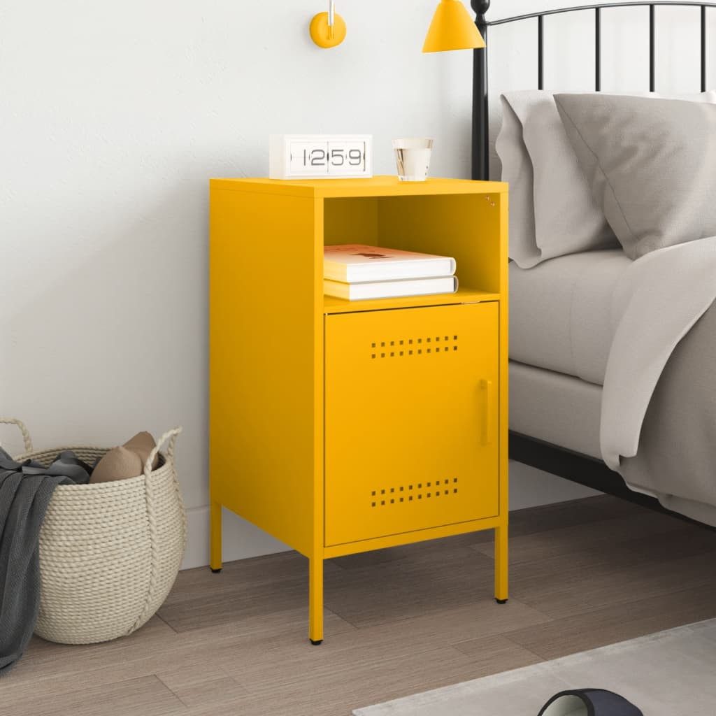 vidaXL Nachttisch Nachttisch Senfgelb 36x39x68 cm günstig online kaufen