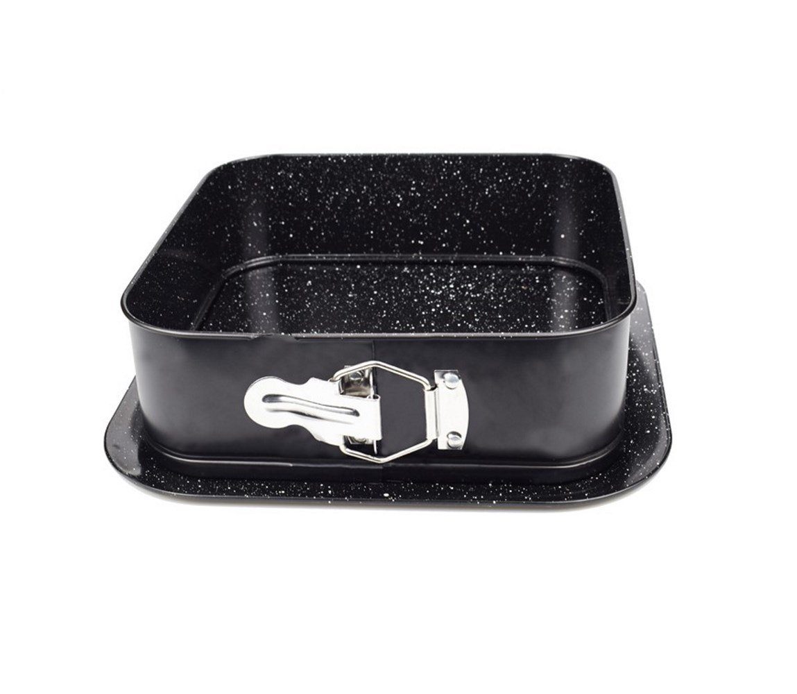Michelino Springform 24 x 24 cm mit Servierplatte in Schwarz - Antihaft & robust