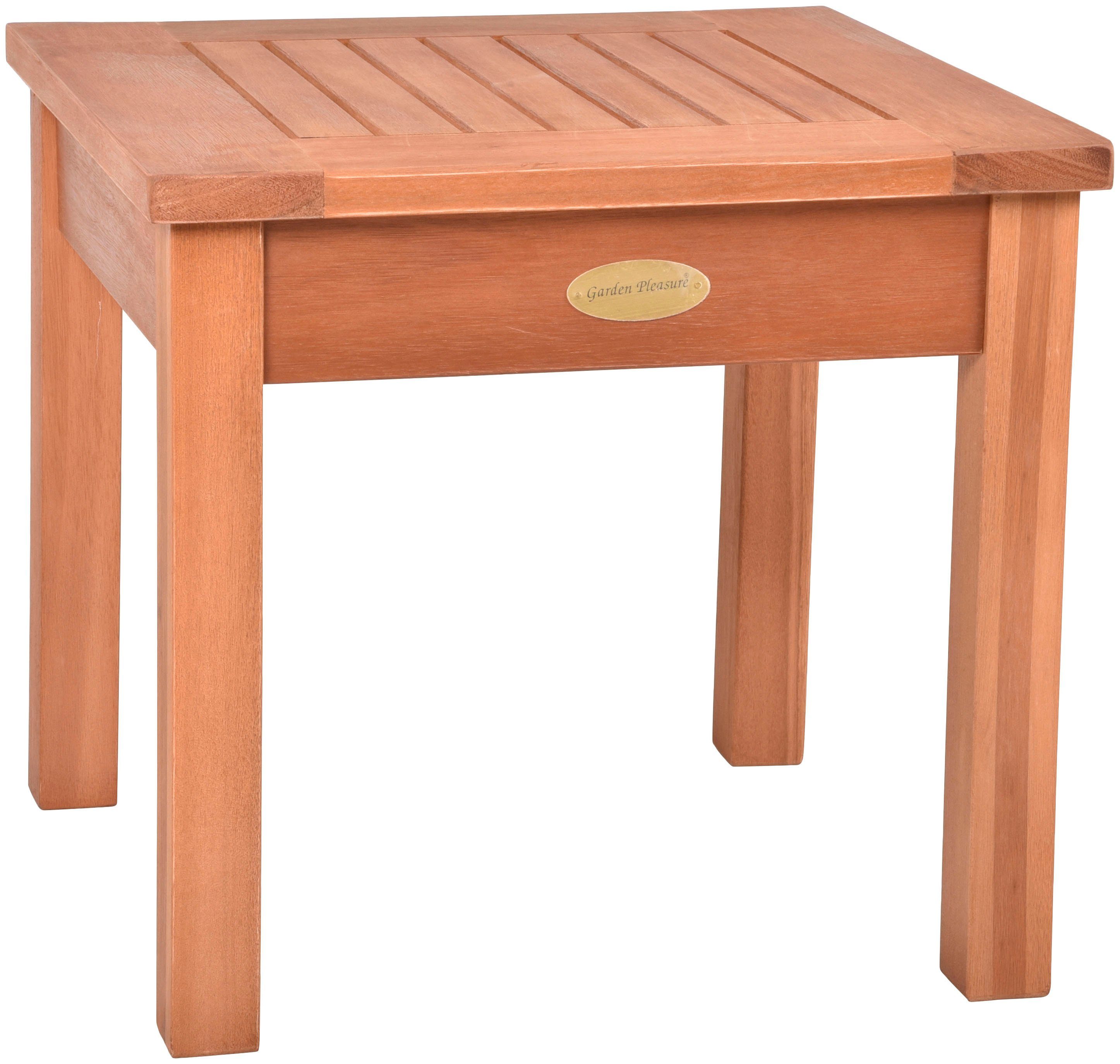 Garden Pleasure Gartentisch SONORA Quadratisch Teak 40 cm x 40 cm günstig online kaufen