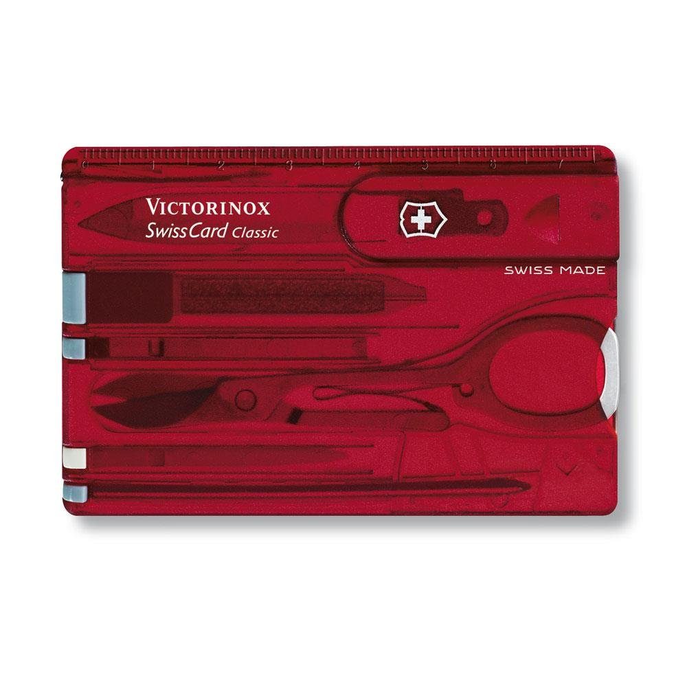 Victorinox Taschenmesser SwissCard Classic rot transparent 0.7100.T