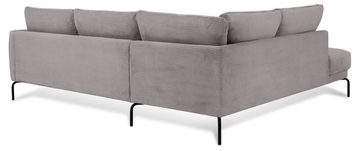 Places of Style Ecksofa Calvera Breite 258 cm, L-Form, mit wendbaren Rückenkissen, Breitcord, Bouclé recycelt