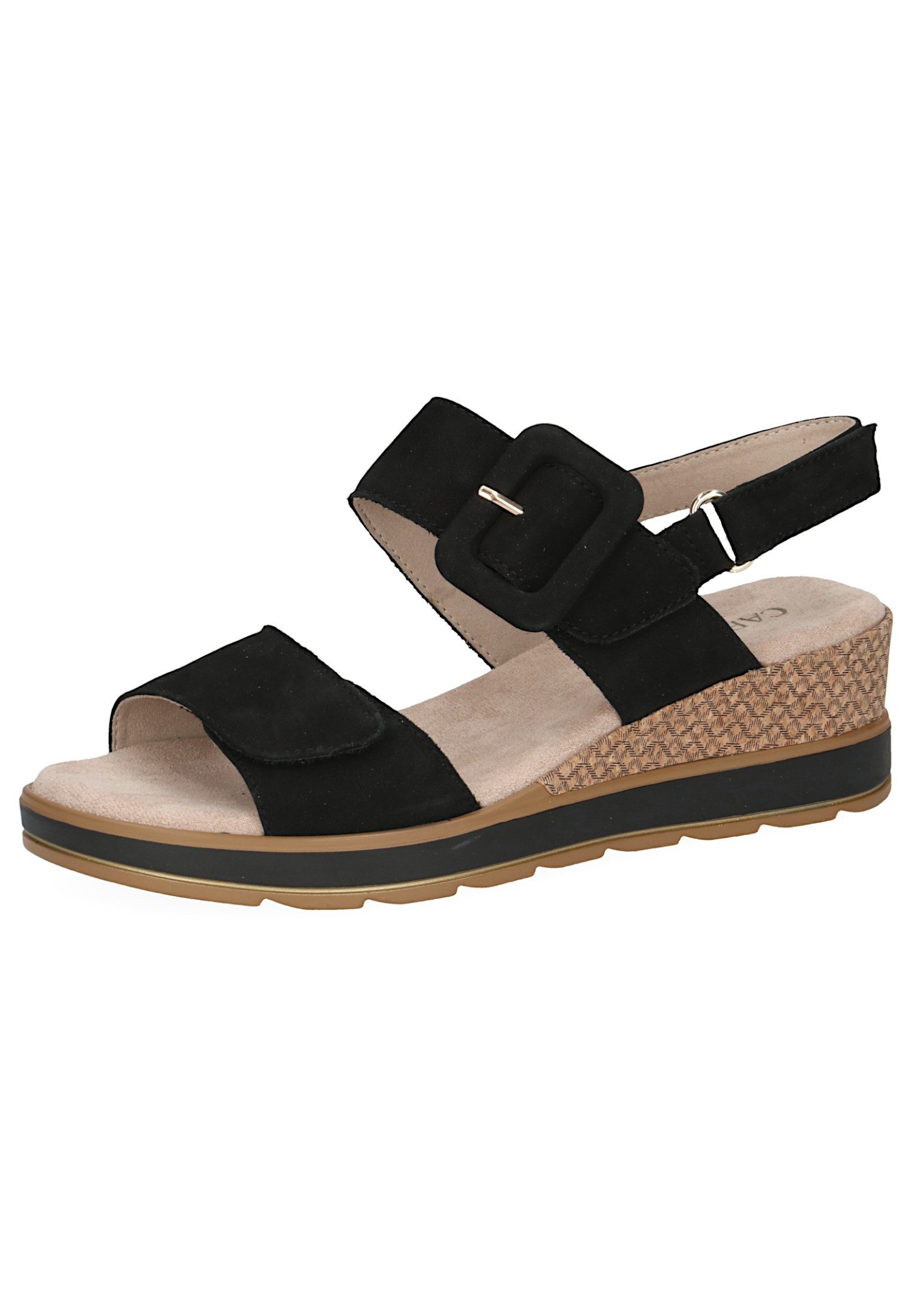 Caprice 9-28753-42 008 Black Nubuc Sandale günstig online kaufen
