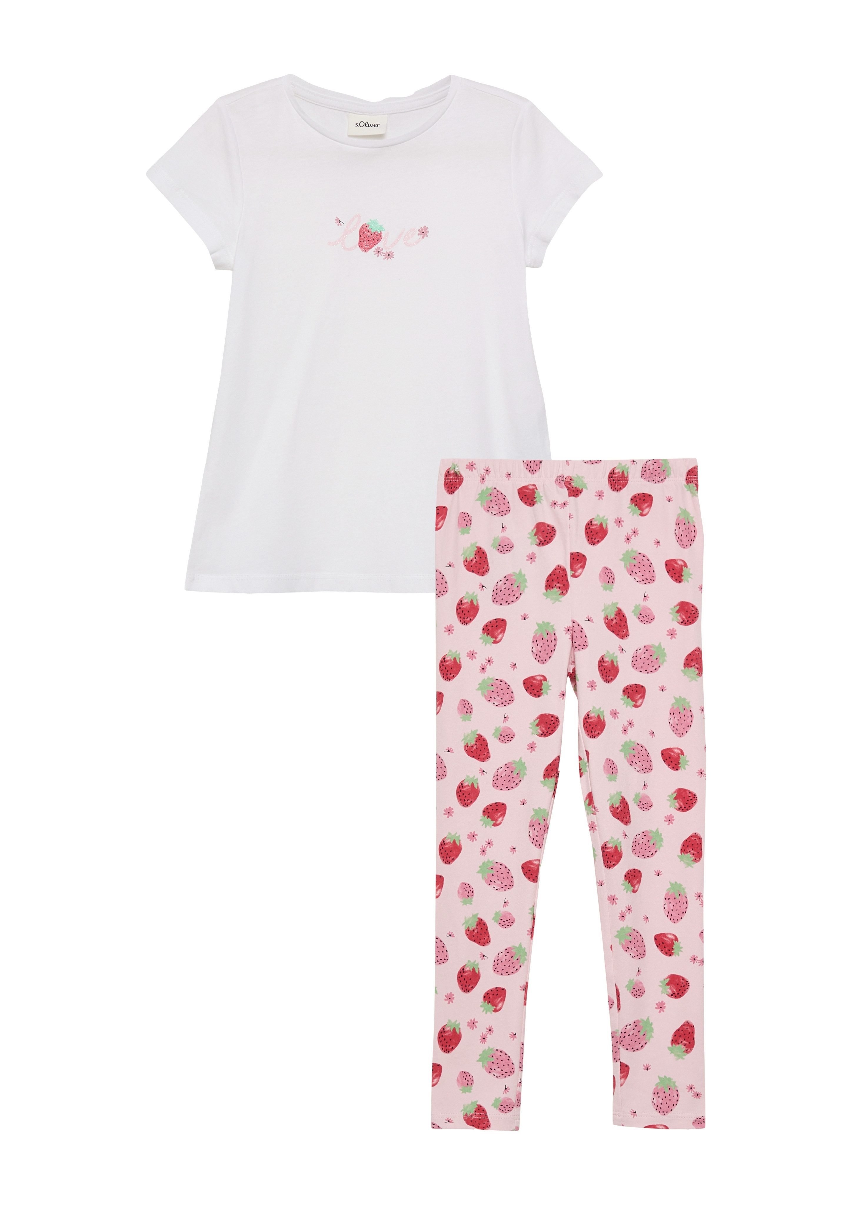 s.Oliver Junior Shirt & Leggings (2-tlg) 2er Set, gemusterte Leggings und Sommershirt, für Girls