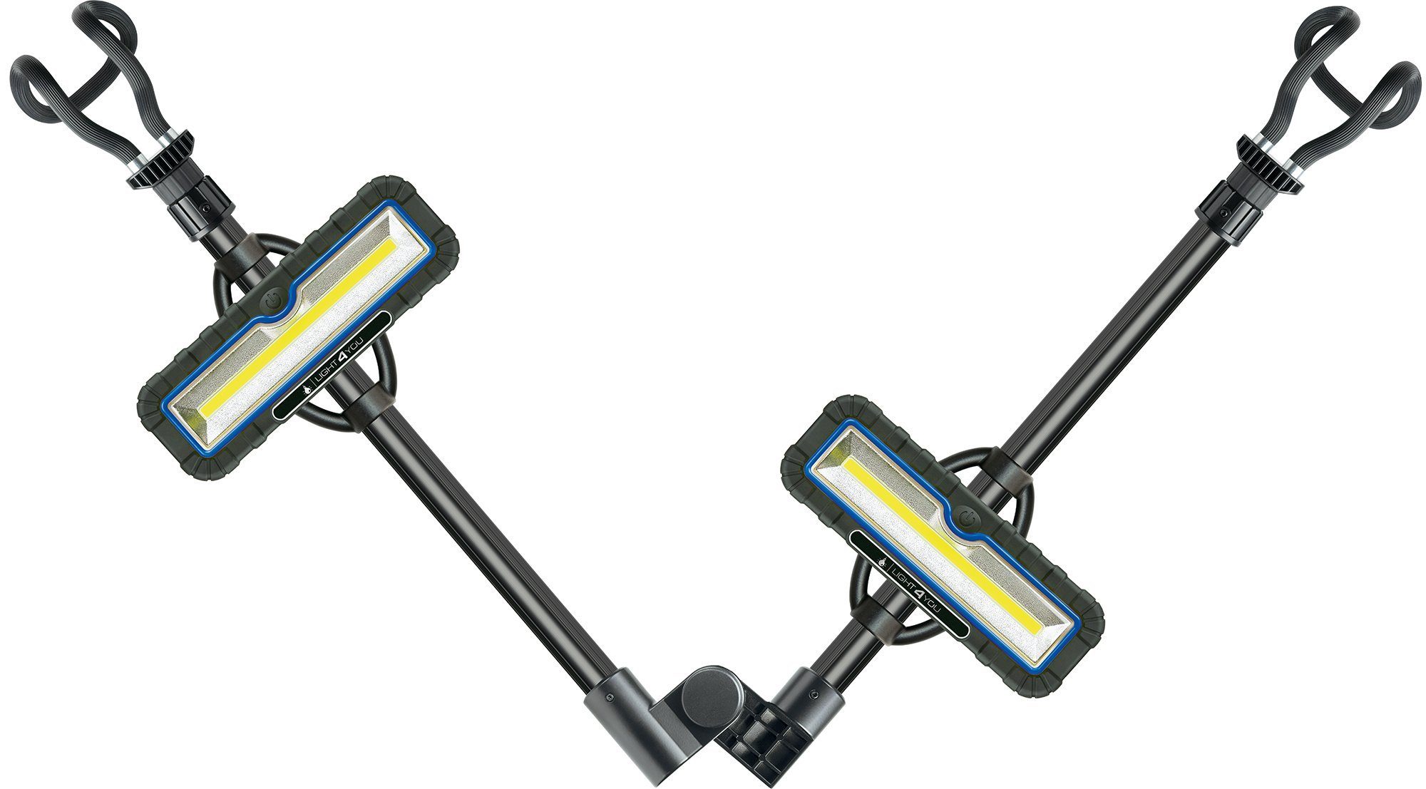 Schwaiger LED Arbeitsleuchte 661583, Powerbank-Funktion, verschiedene  Helligkeitsstufen, abnehmbare Lampen durch Magnete, COB-LED, weiß,  ausziehbar, einstellbare Helligkeitstufen