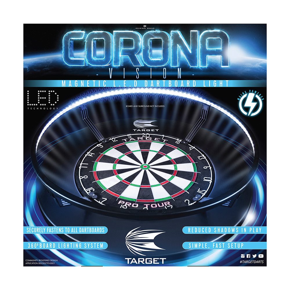 Dartscheibe Target CORONA Vision LED Dartboard Beleuchtungssystem