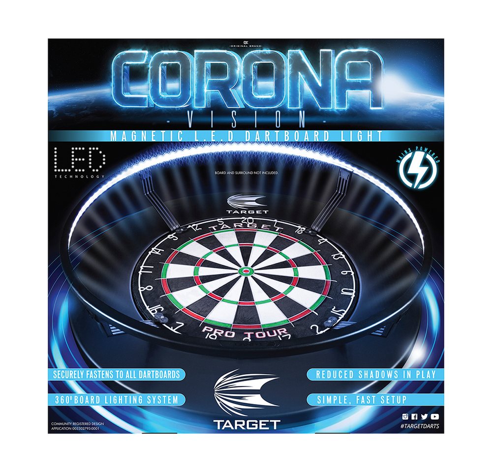 Target Dartscheibe Target CORONA Vision LED Dartboard Beleuchtungssystem