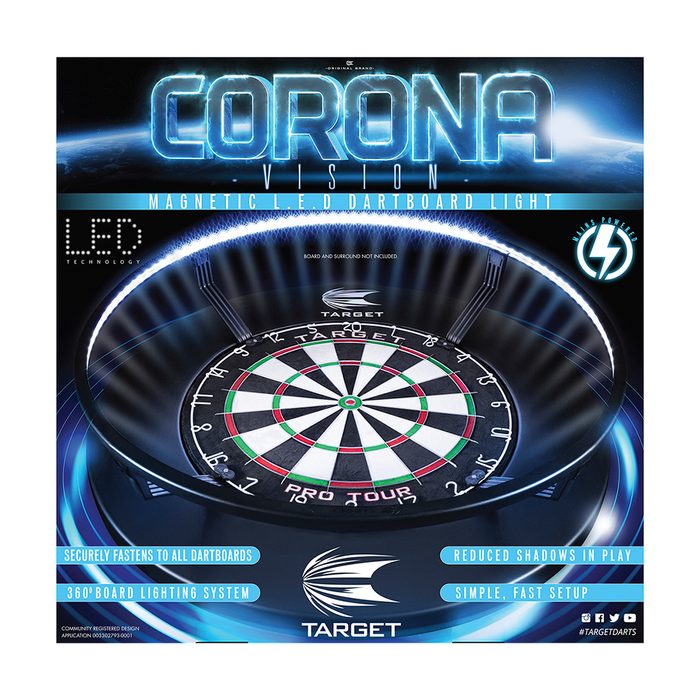 Target Dartscheibe Target CORONA Vision LED Dartboard Beleuchtungssystem