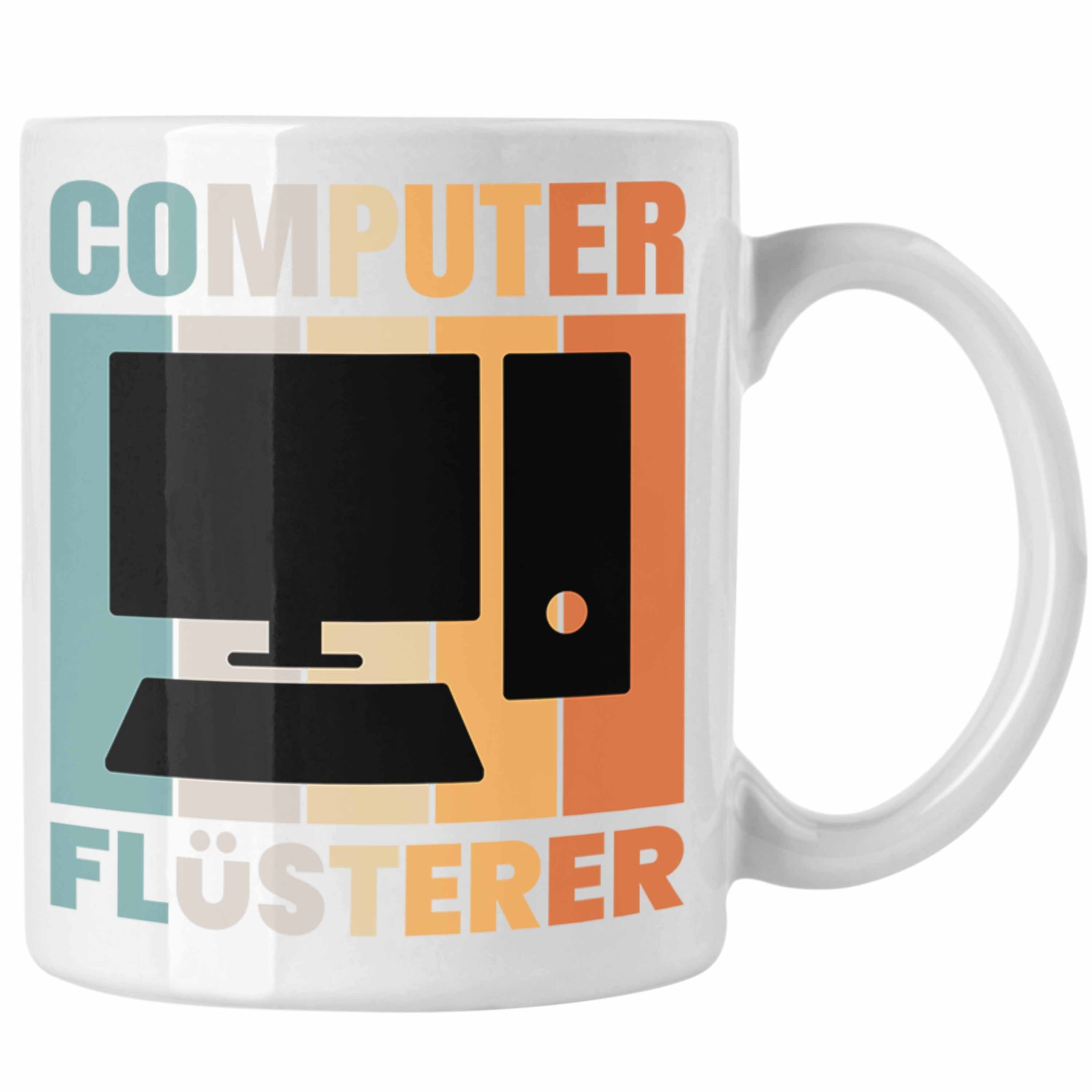 Trendation Tasse Trendation - IT Computer Nerd Flüsterer Informatiker Tasse Lustig Geschenk IT Student Gadget Männer Weihnachten Weiss